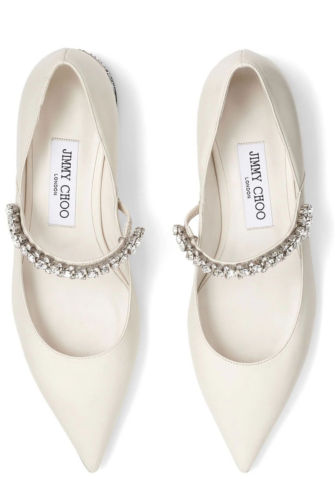 Shop Jimmy Choo Bing Glittery Flat Shoes In Yellow Cream