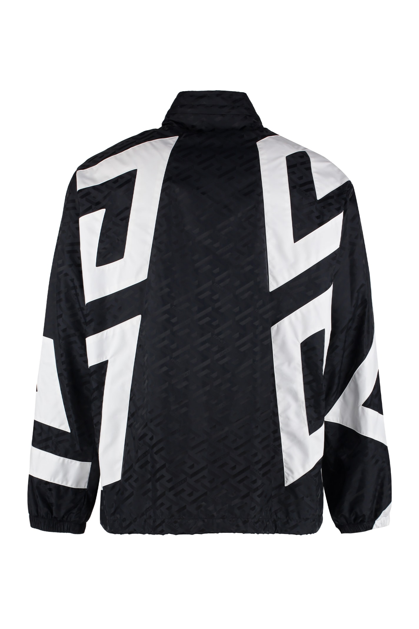 Shop Versace Windbreaker Jacket In Black