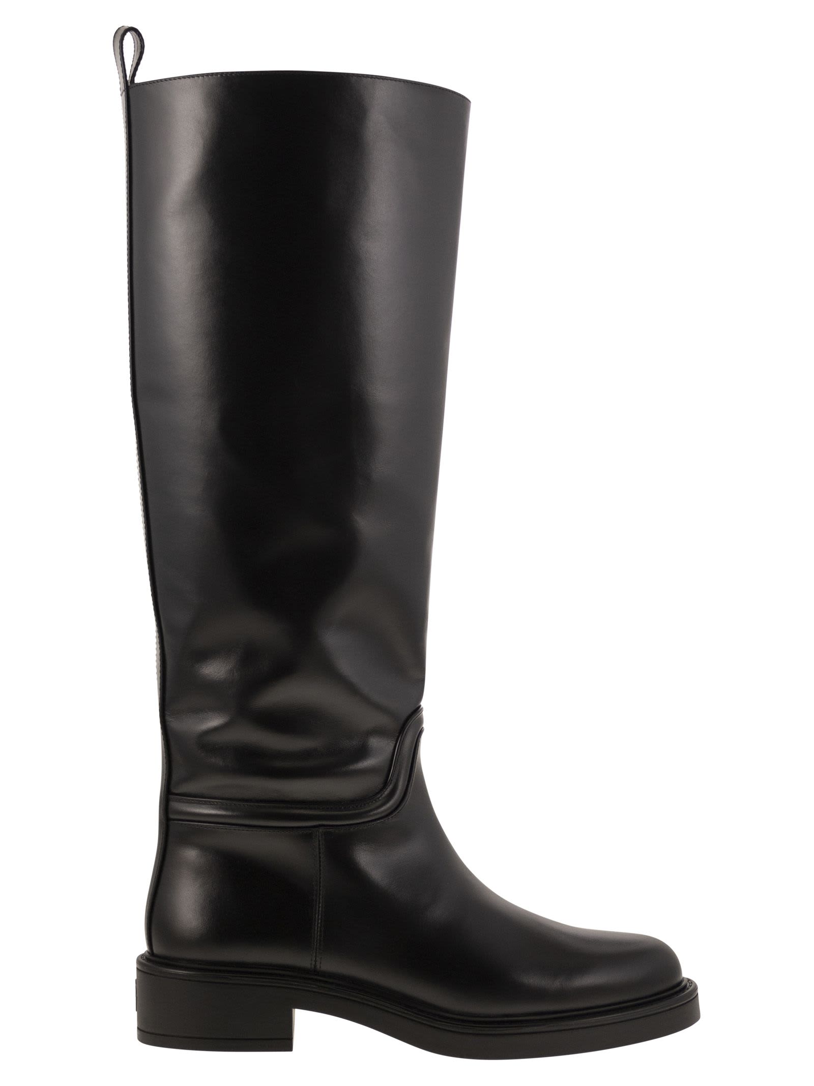 Shop Stuart Weitzman Celia - Leather Boot In Black