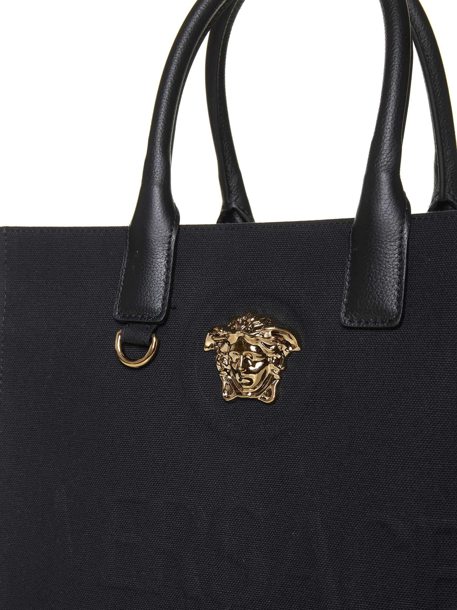 Versace Tote In Nero+oro