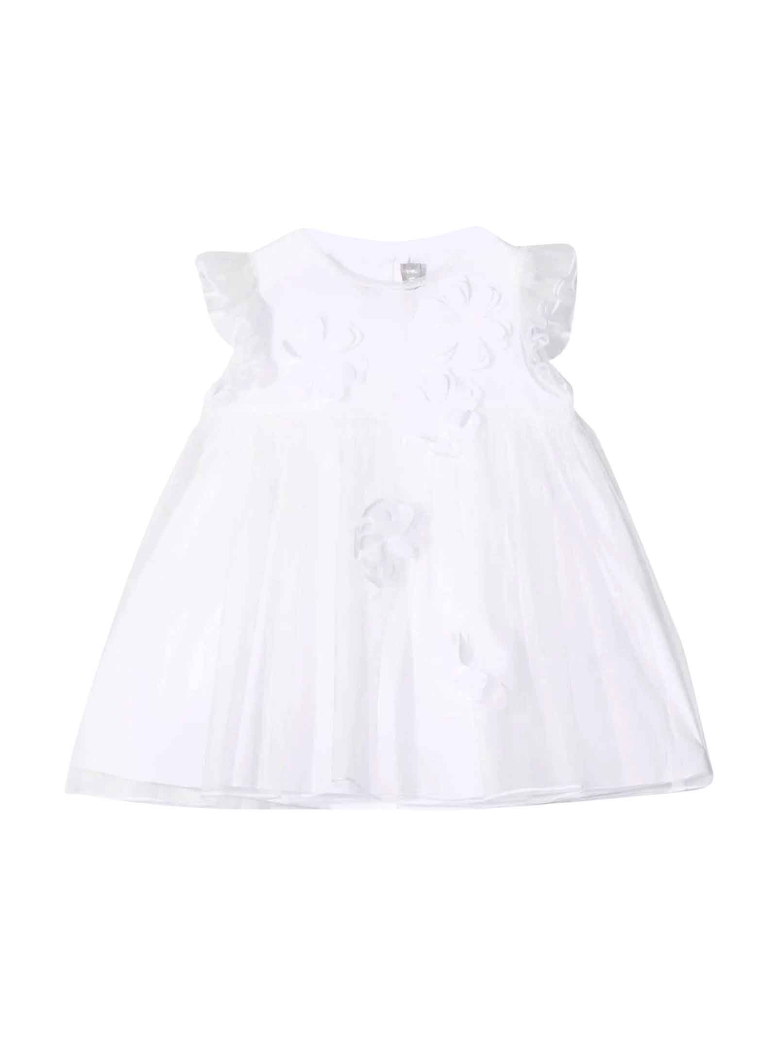 Il Gufo Kids White Baby Girl Dress