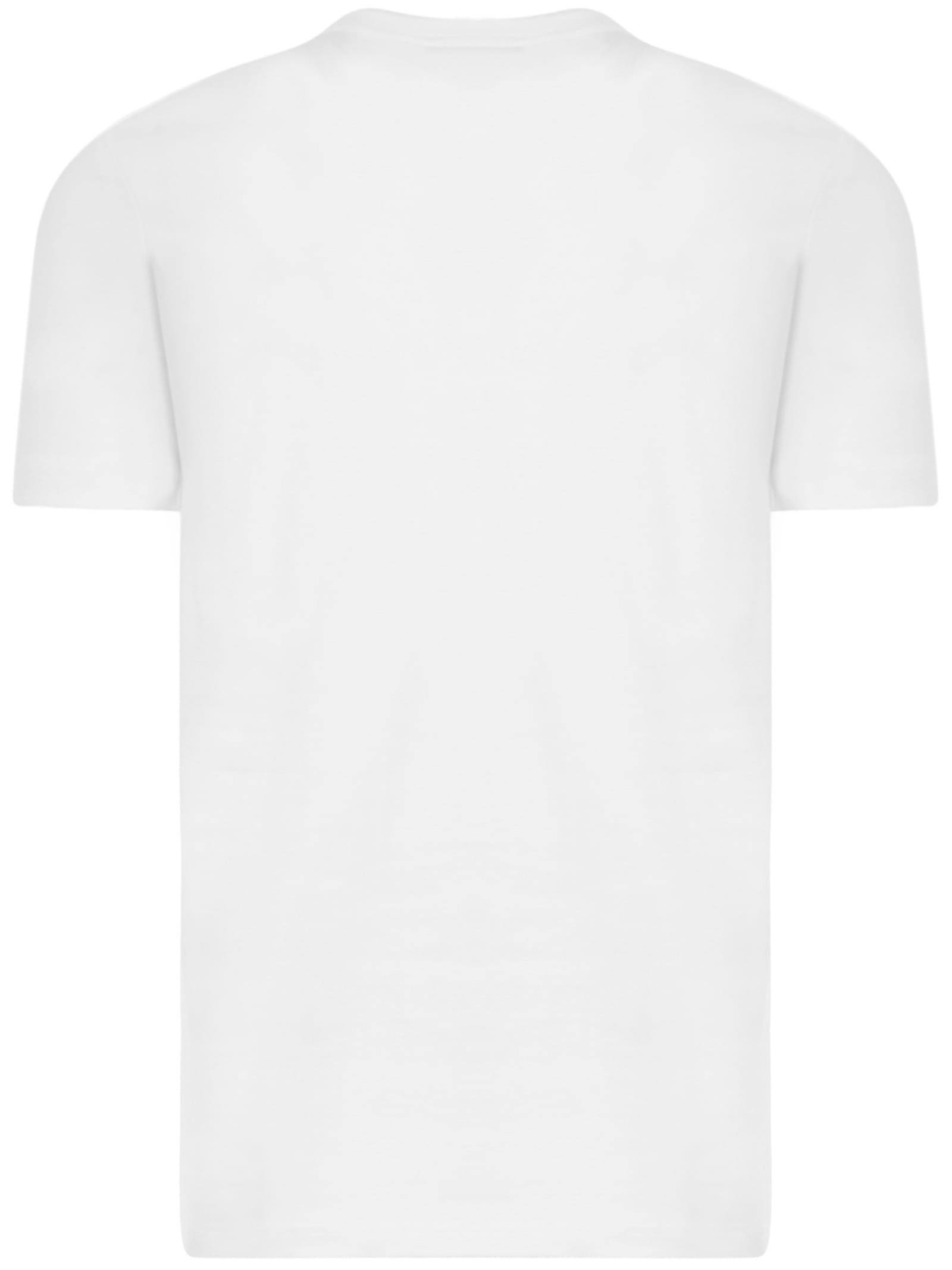 Tom Ford Logo Round Collar Short-sleeved T-shirt In White