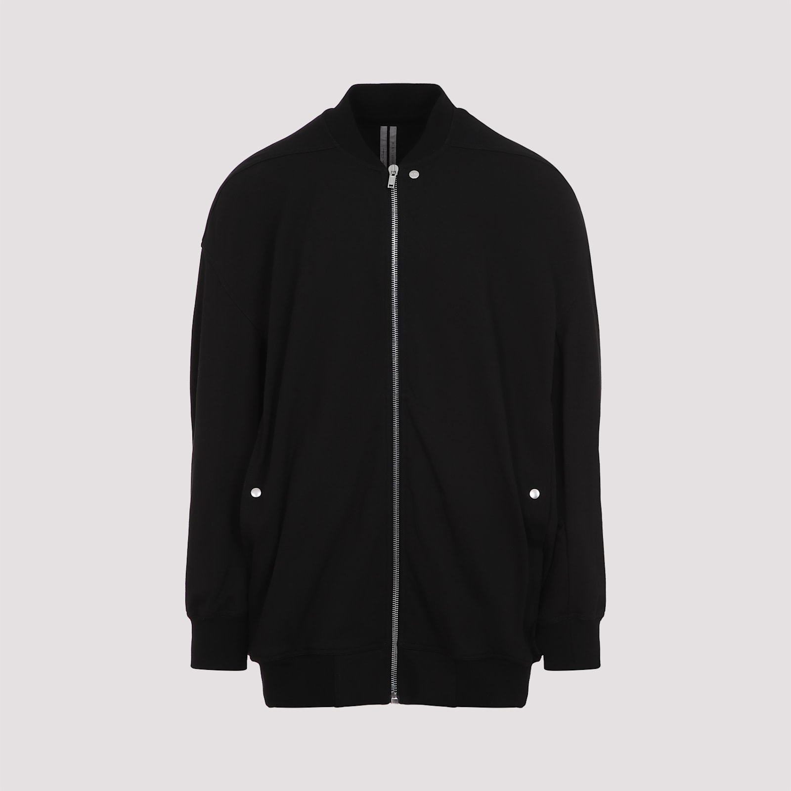 Rick Owens Oversized Flight Sweatshirt Ribbed Finish In Black