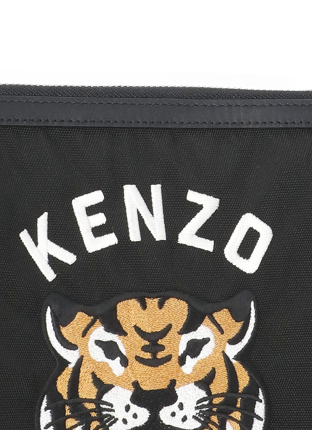 Shop Kenzo Varsity Clutch Bag In Black