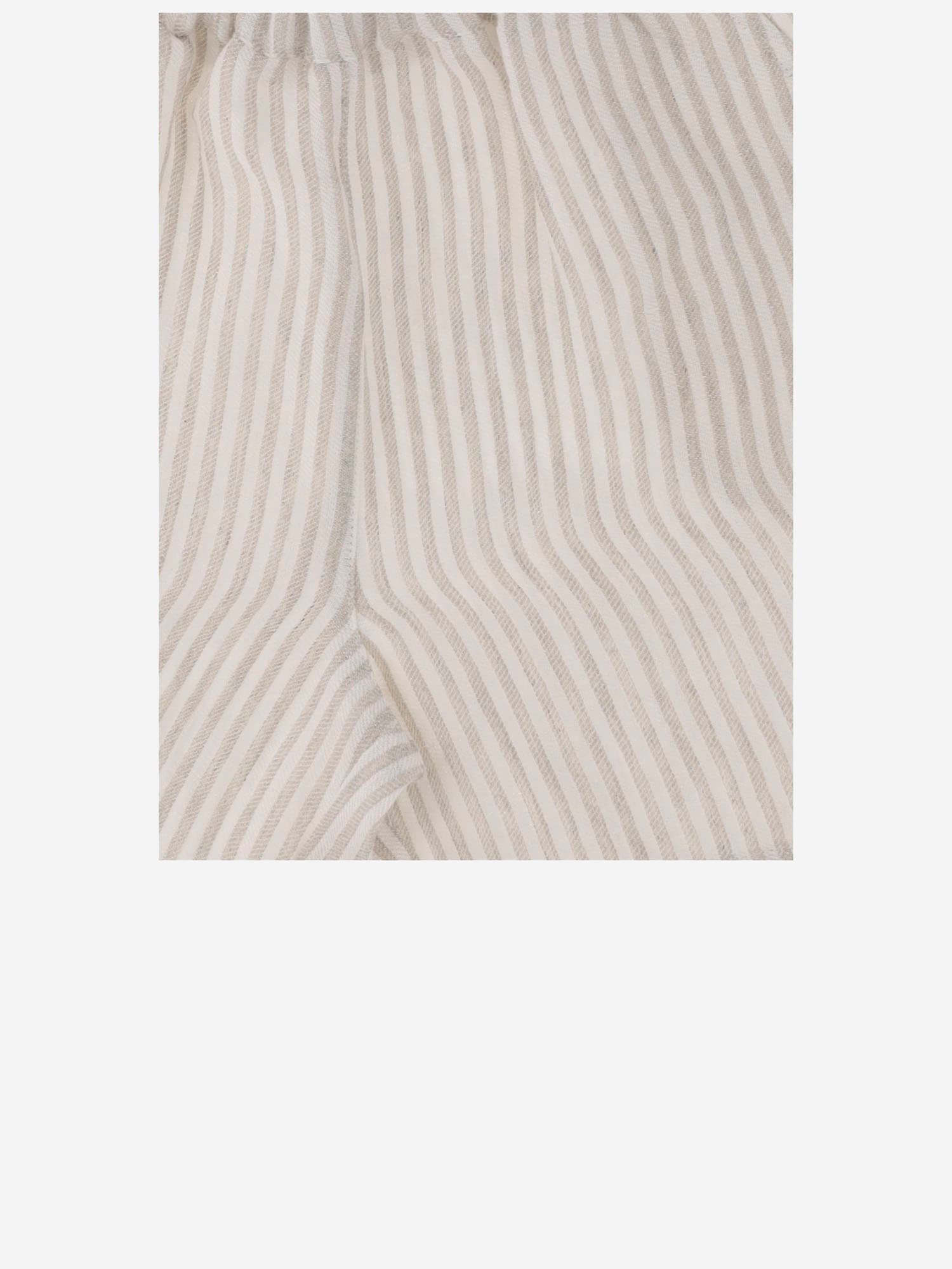 Il Gufo Linen Shorts In Grey