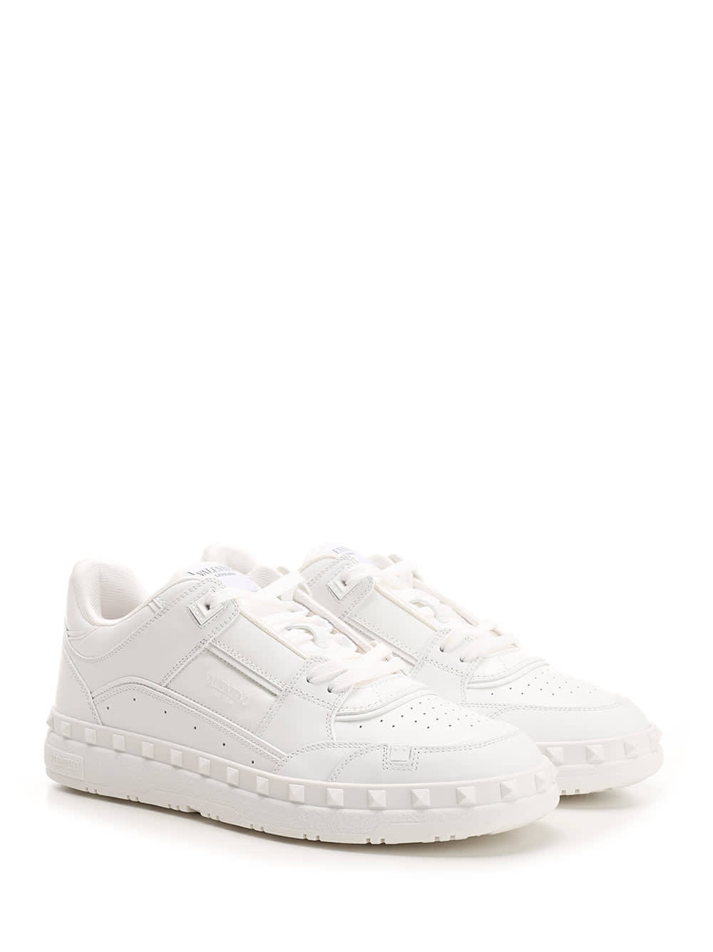 Shop Valentino Freedots Sneakers In White