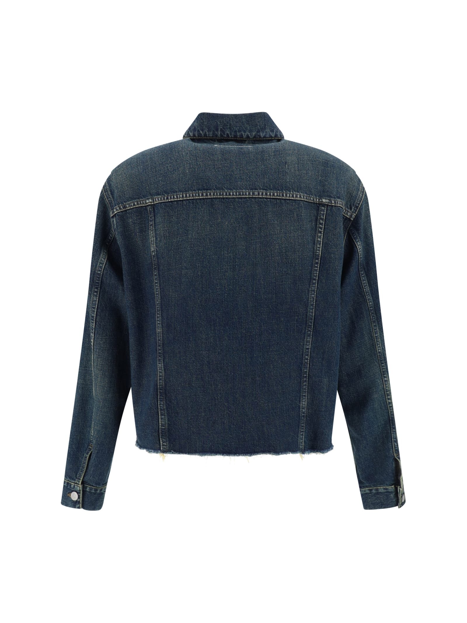 Shop Mm6 Maison Margiela Denim Jacket In Blue