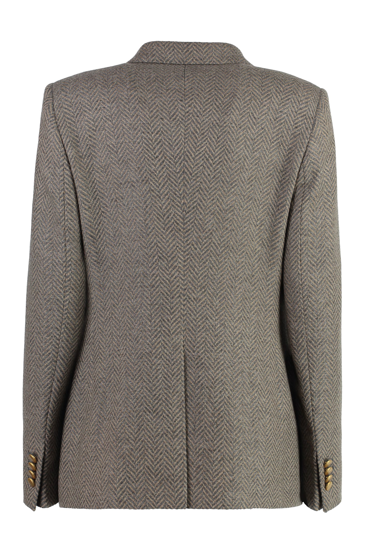 Tagliatore Single-breasted Virgin Wool Jacket In Multicolor
