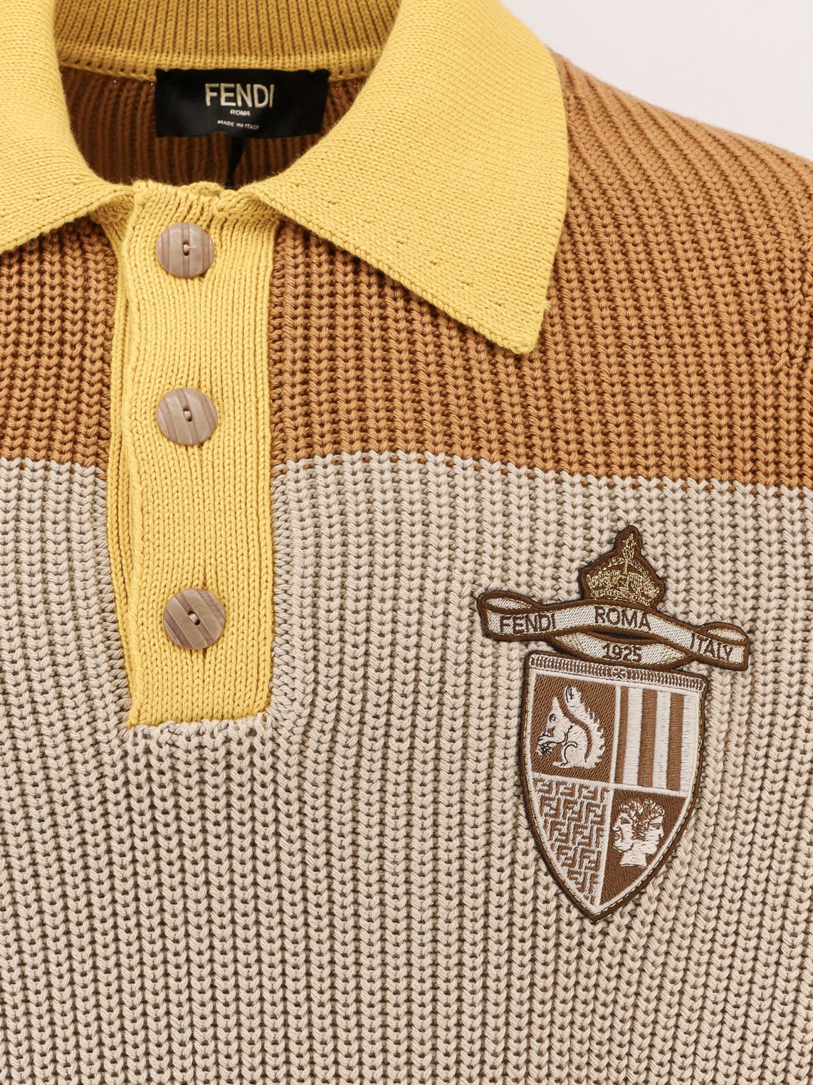 Fendi Polo Shirt In Beige