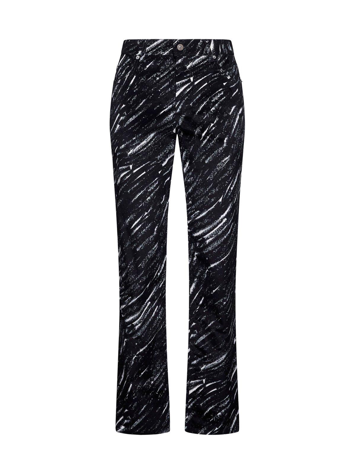 Shop Marni Crayon Flock Stretch Denim Jeans In Black