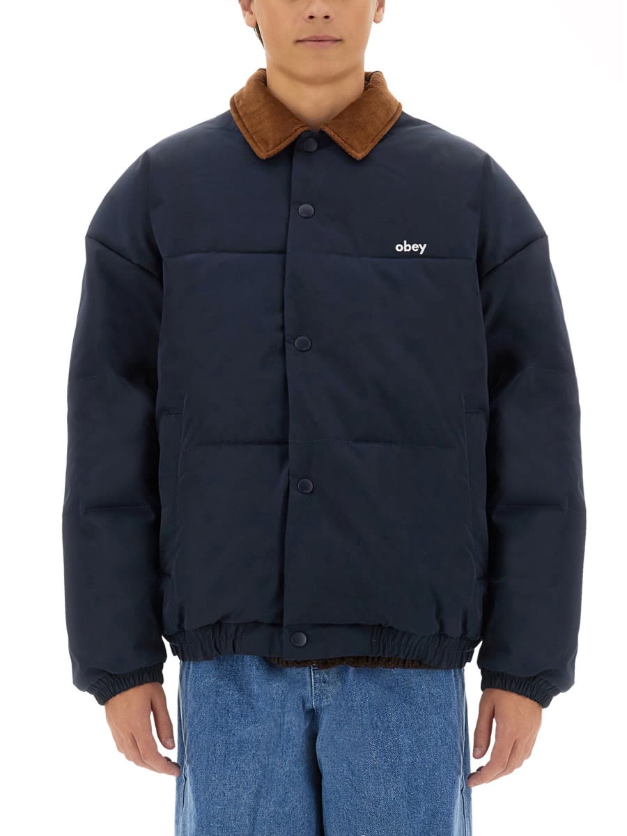 Shop Obey Whispers Jacket In Blue