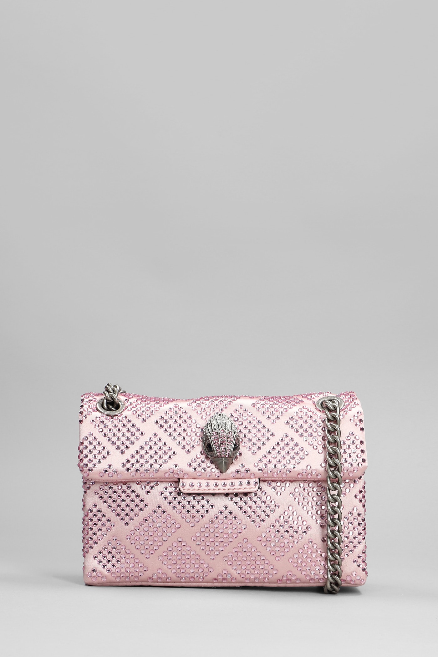 Kurt Geiger Mini Kensington Shoulder Bag In Rose-pink Synthetic Fibers