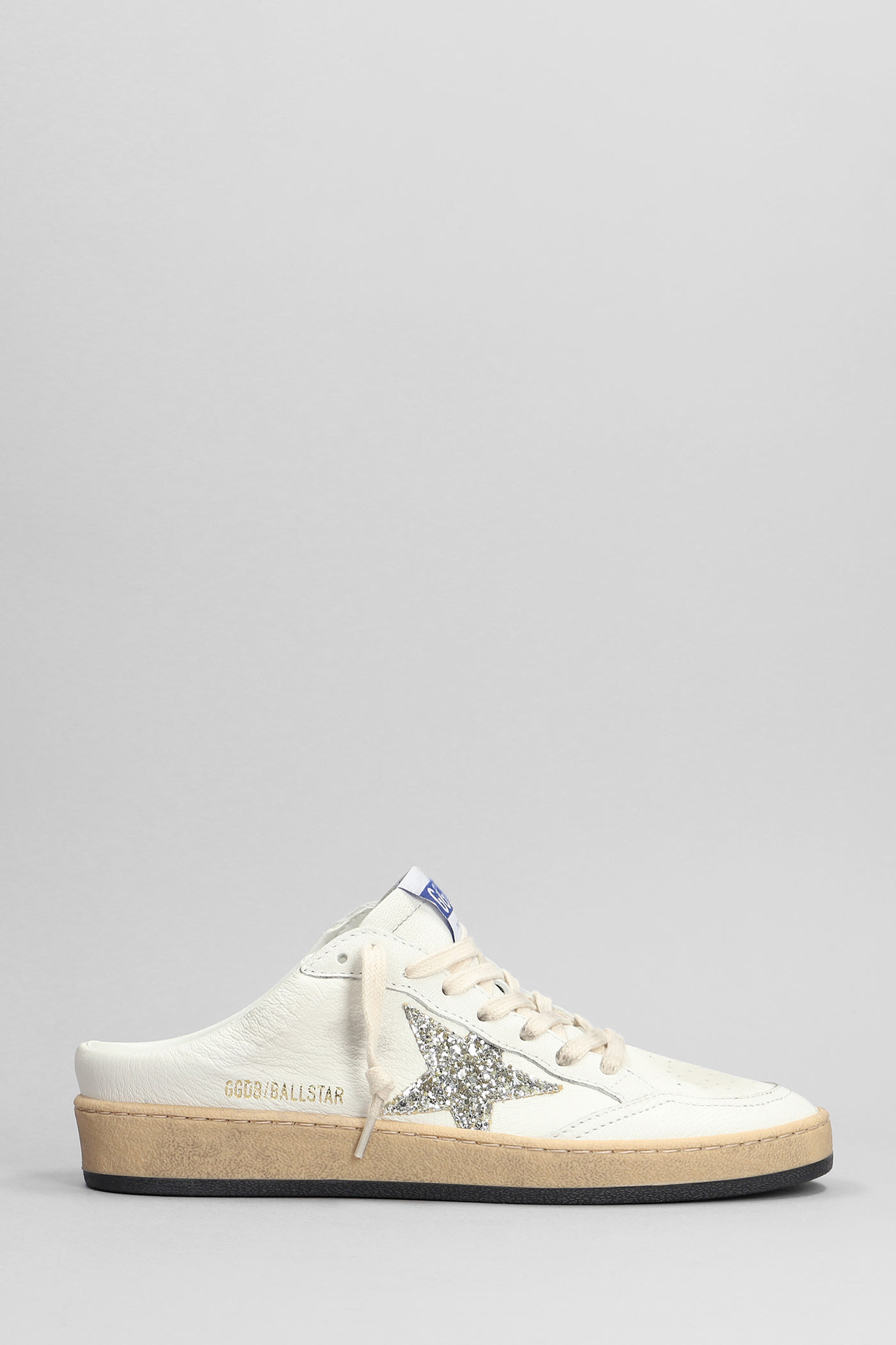 GOLDEN GOOSE BALL STAR SNEAKERS IN WHITE LEATHER