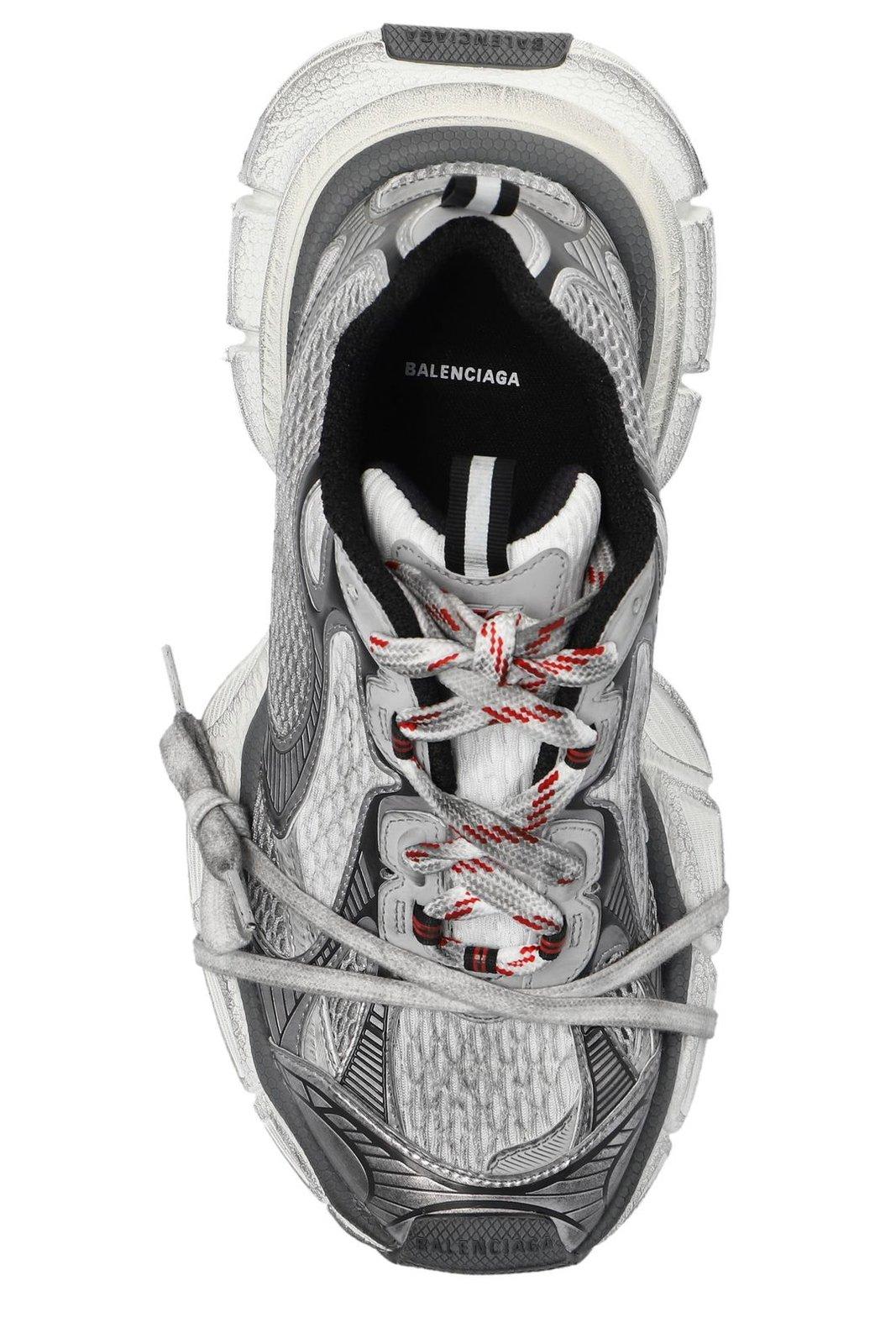 Balenciaga 3xl Lace-up Sneakers In Greywhitered