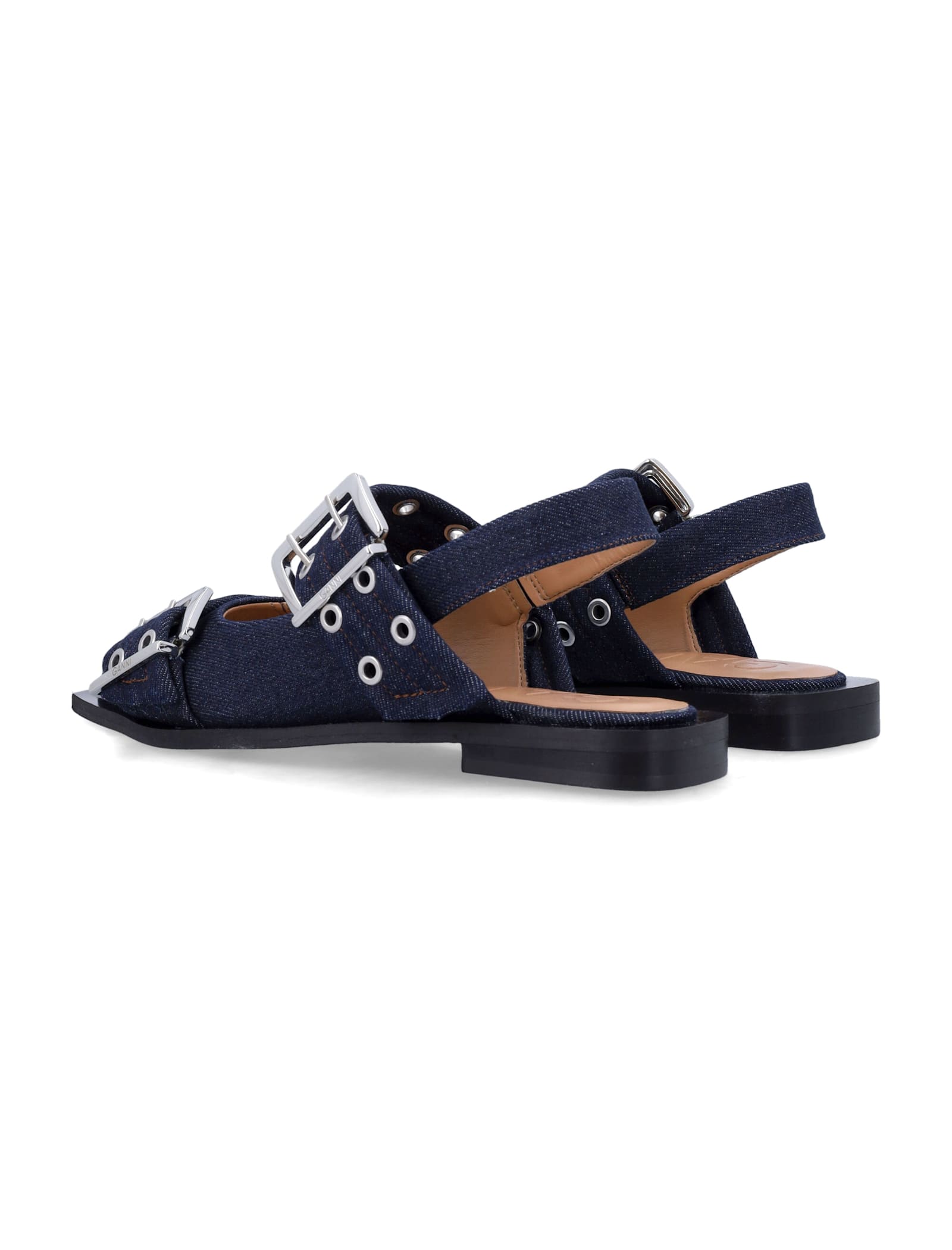 GANNI FEMININE BUCKLE BALLERINAS 