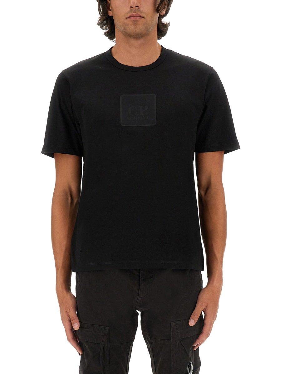 Shop C.p. Company The Metropolis Series Logo Patch T-shirt In Black