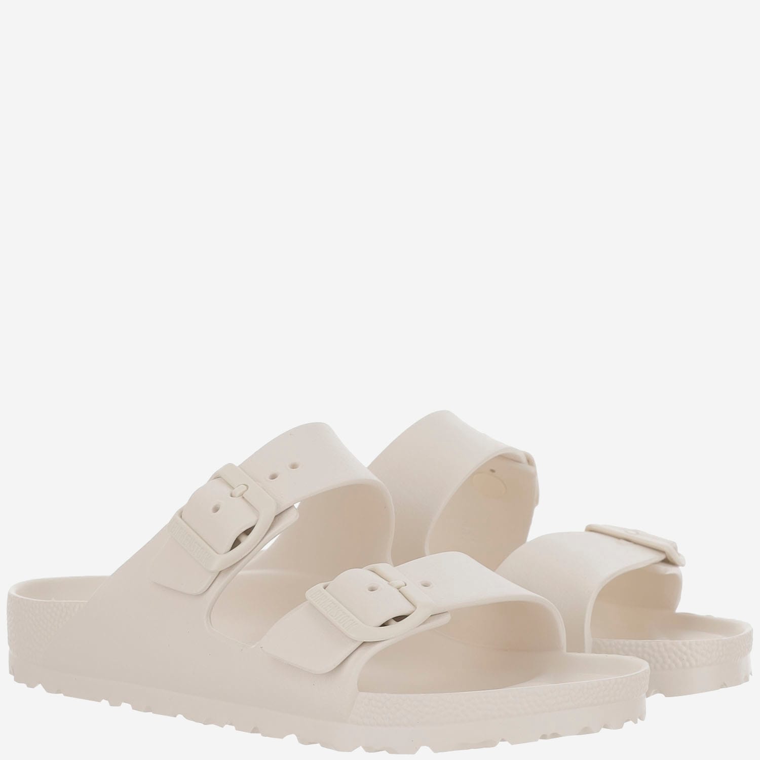 Birkenstock Arizona Eva Womens Slip On Buckle Slide Sandals In Eggshell