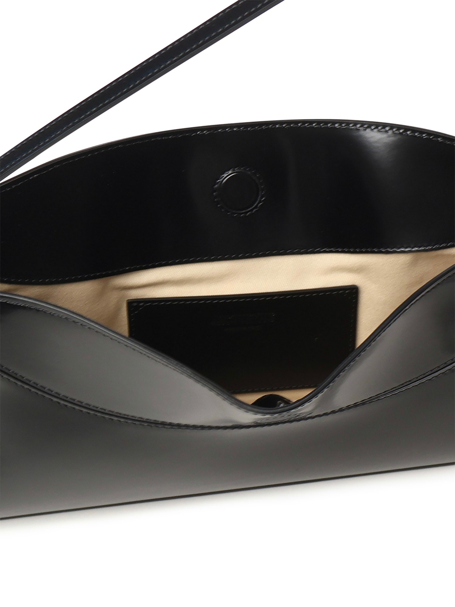 Jacquemus Le Calisson Crocodile-effect Leather Shoulder Bag In Black