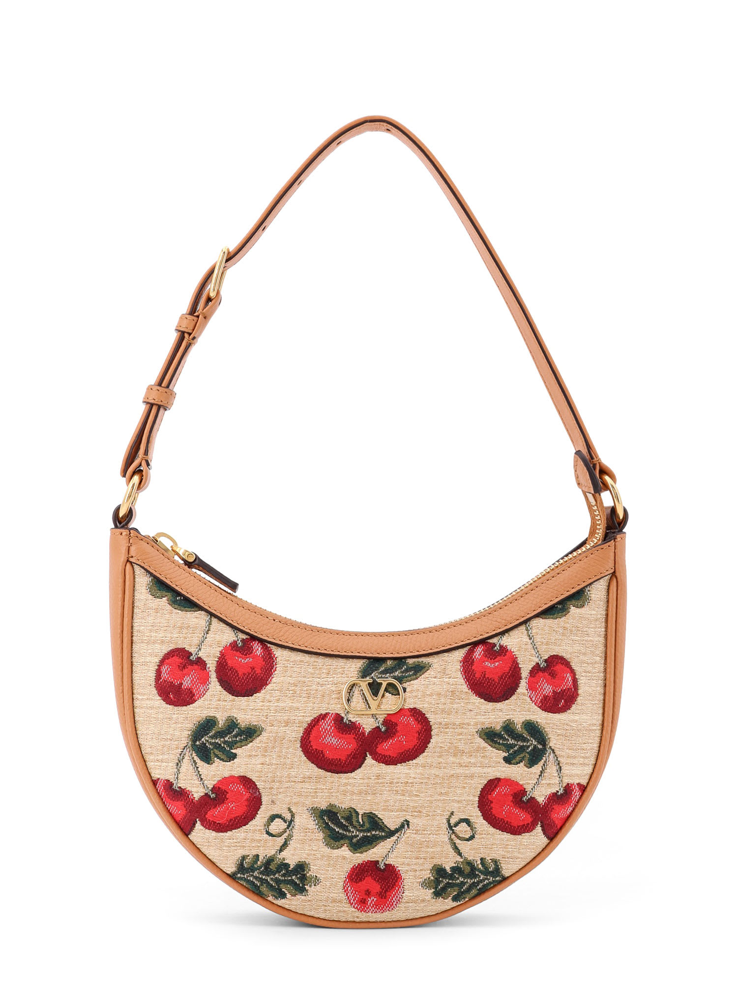Valentino Vlogo Signature Mini Cherries Jacquard Shoulder Bag