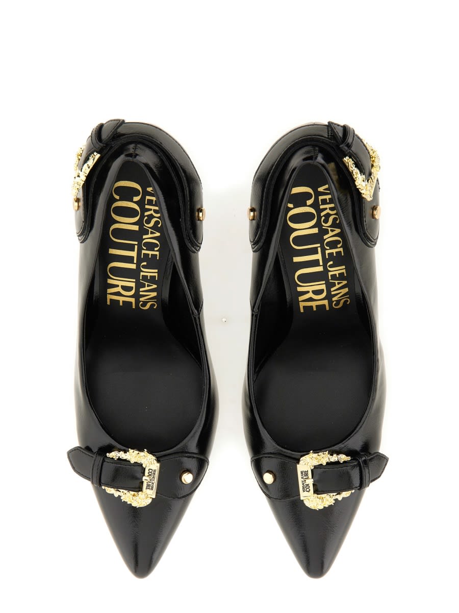 Shop Versace Jeans Couture Scarlett Baroque Pumps In Black