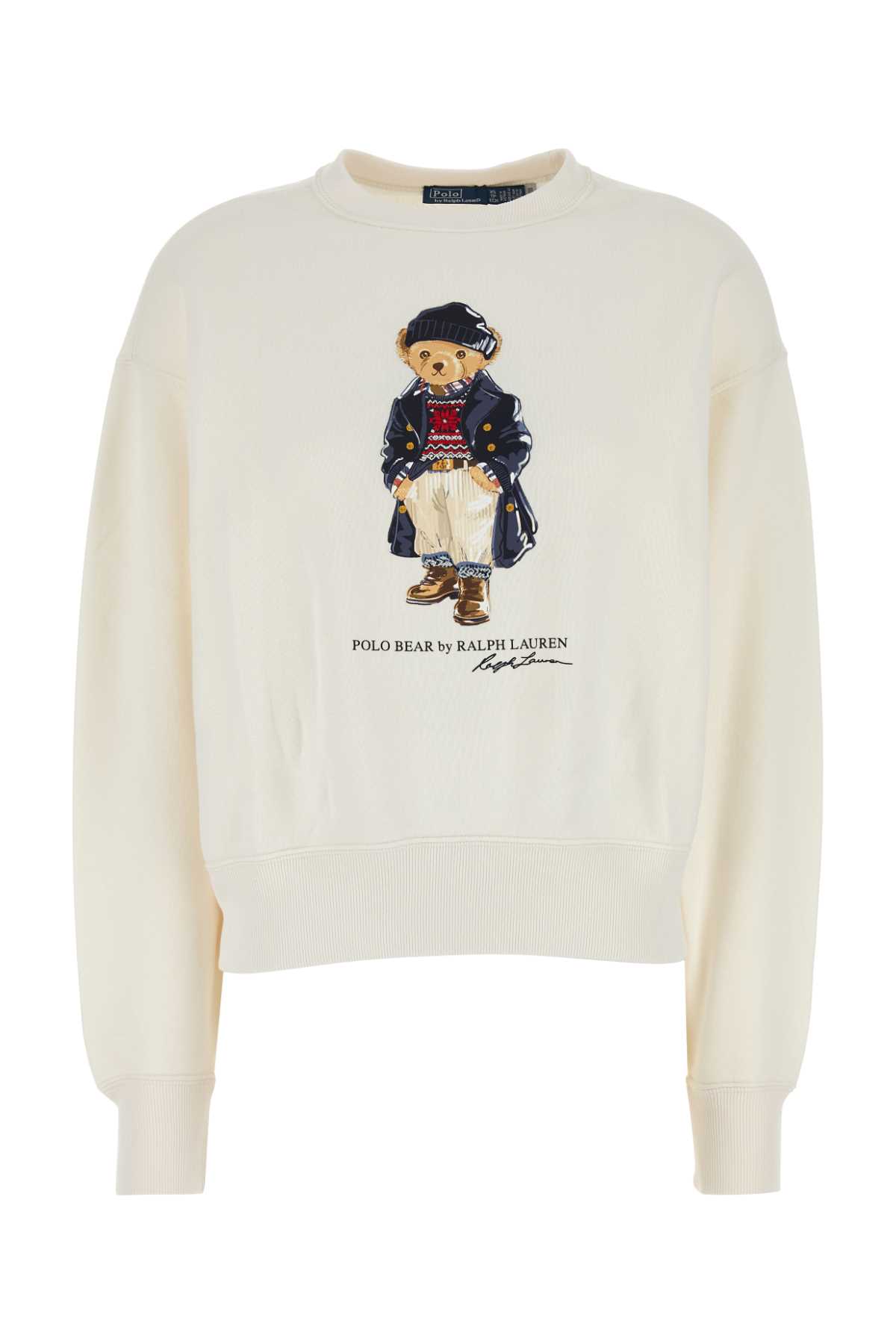 Shop Ralph Lauren White Cotton Blend Sweatshirt