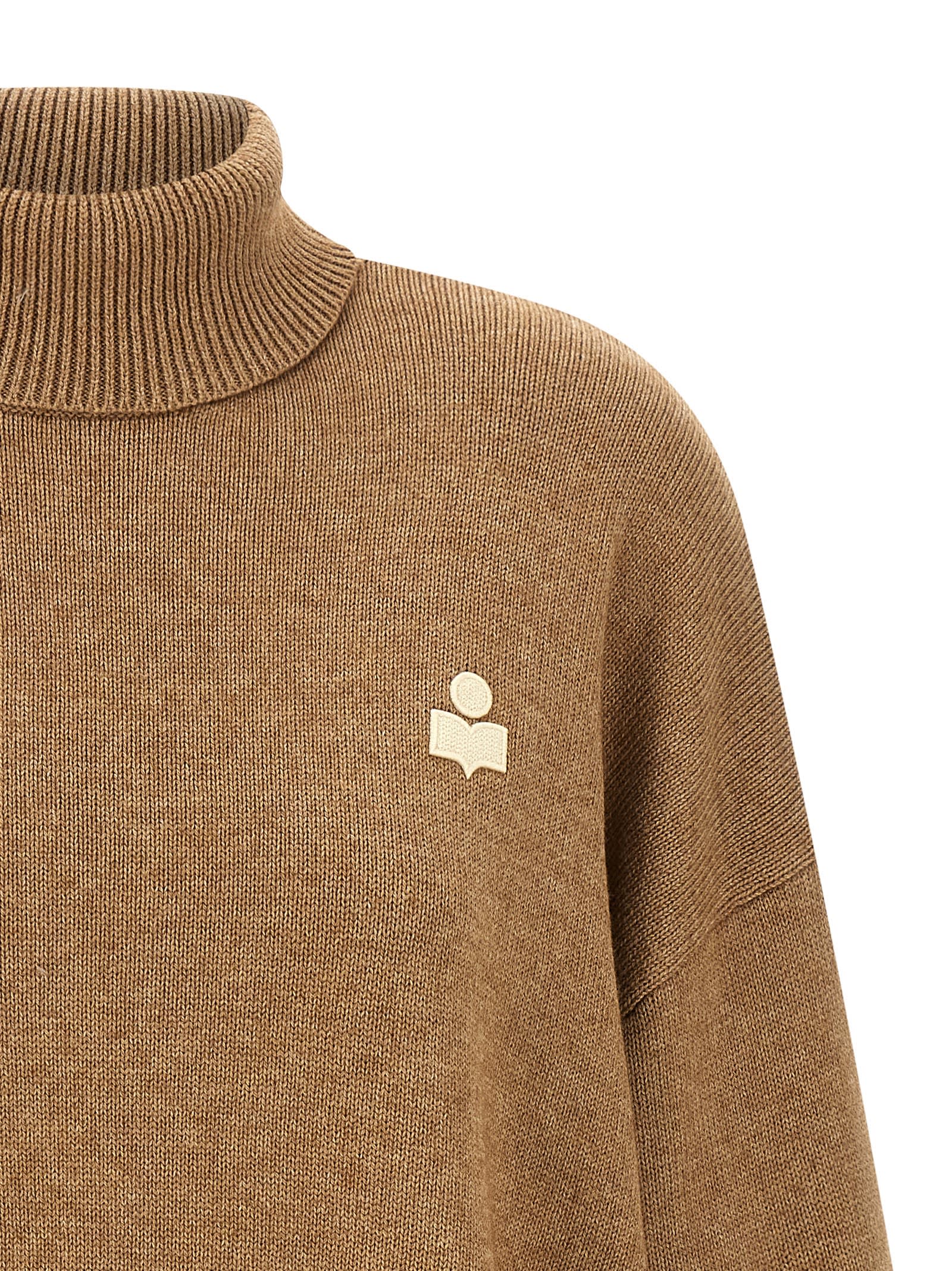 Isabel Marant Étoile Cropped Sweater With Voluminous Puff Sleeves In Brown