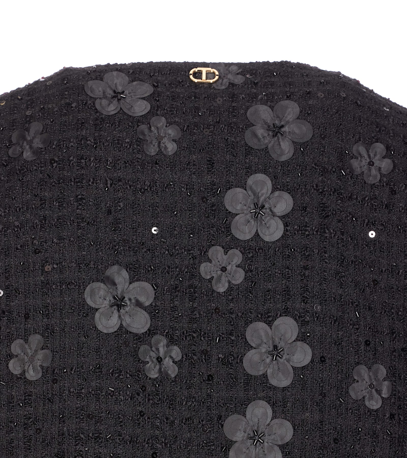 Twinset Black Jacket Frontal Buttons Closure In Black