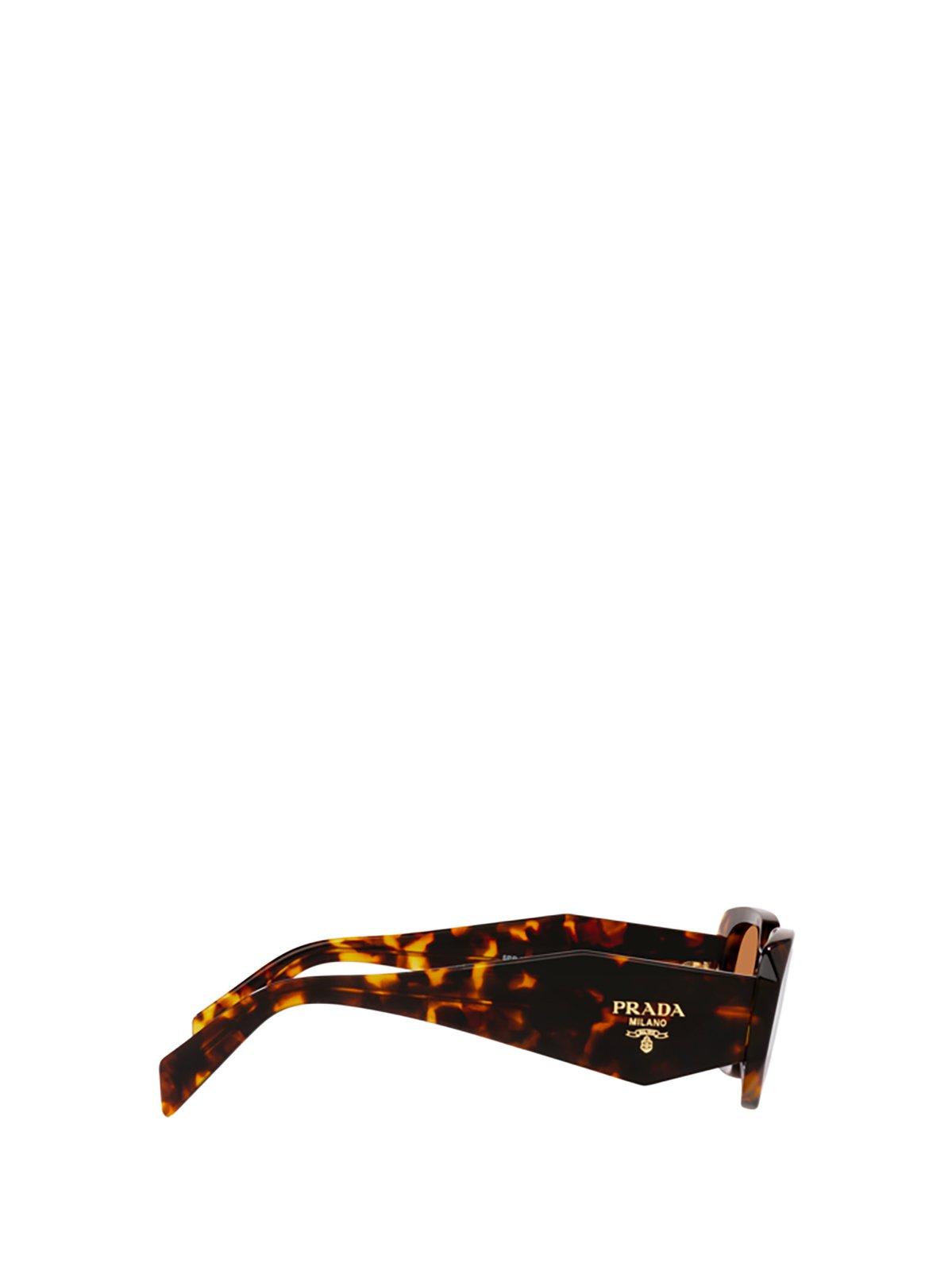 Shop Prada Rectangular Frame Sunglasses Sunglasses In Vau2z1 Honey Tortoise