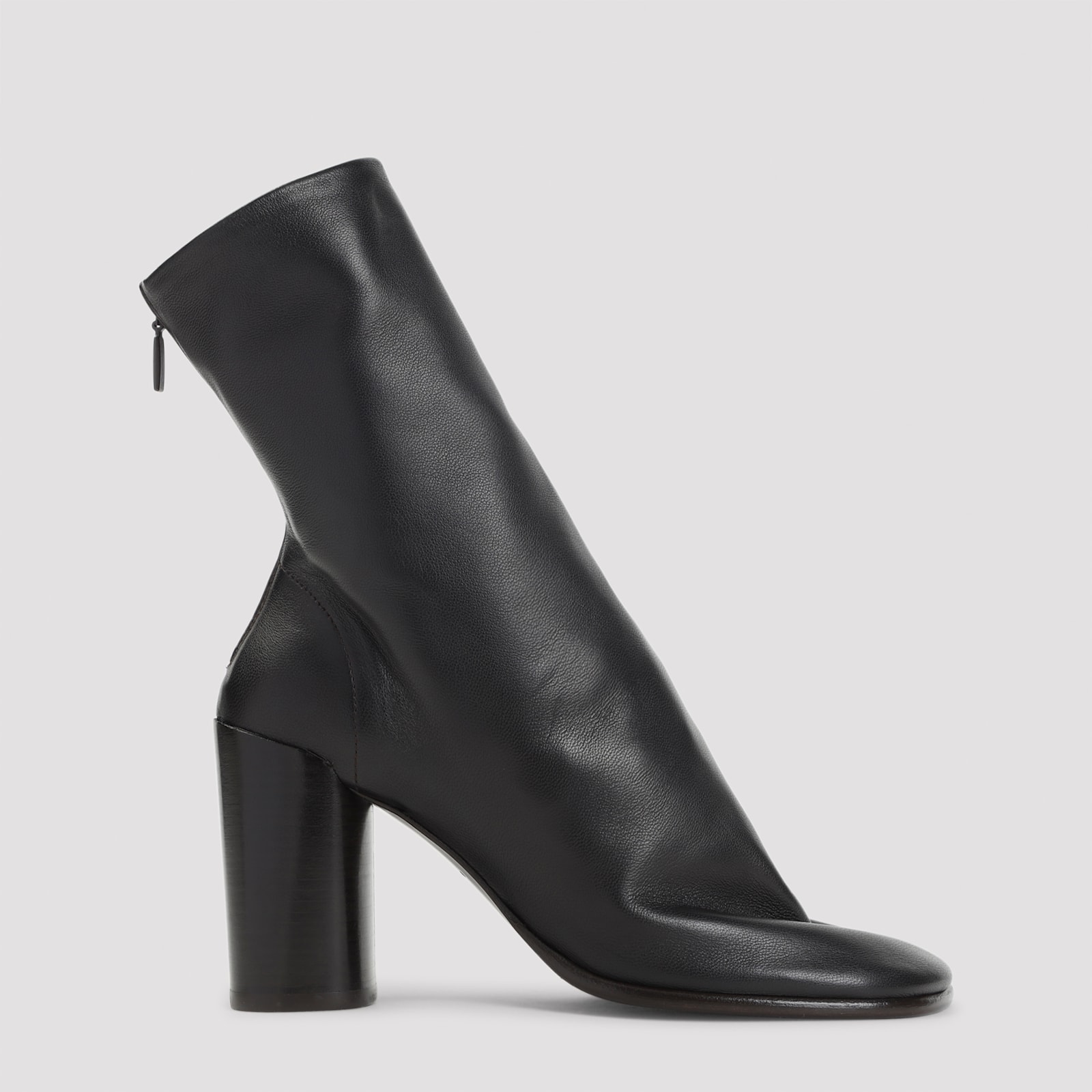 Lemaire 80mm Anatomic Zip-detail Block-heel Boots In Black
