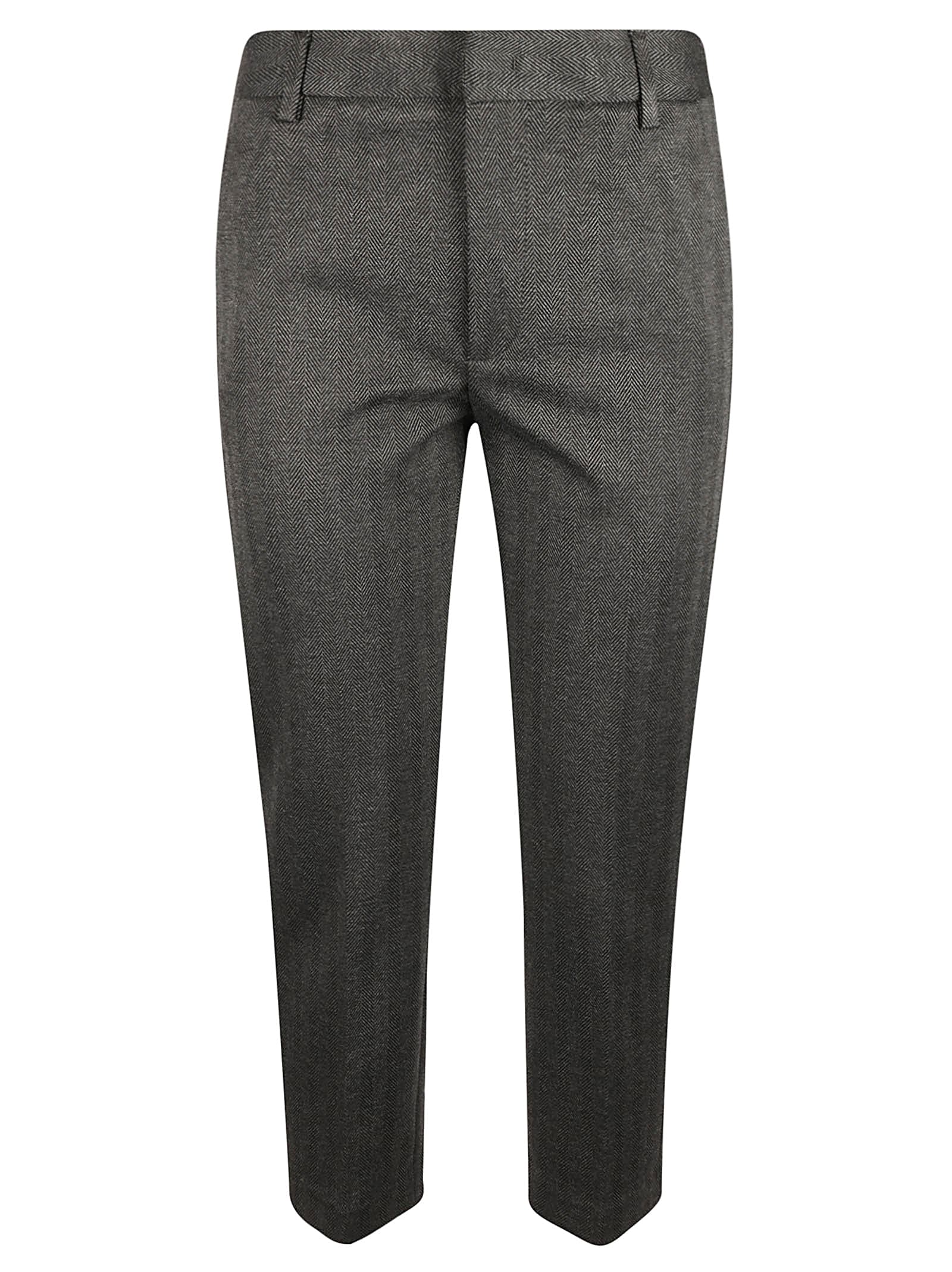 Shop Dondup Nima Trousers In Grey/black