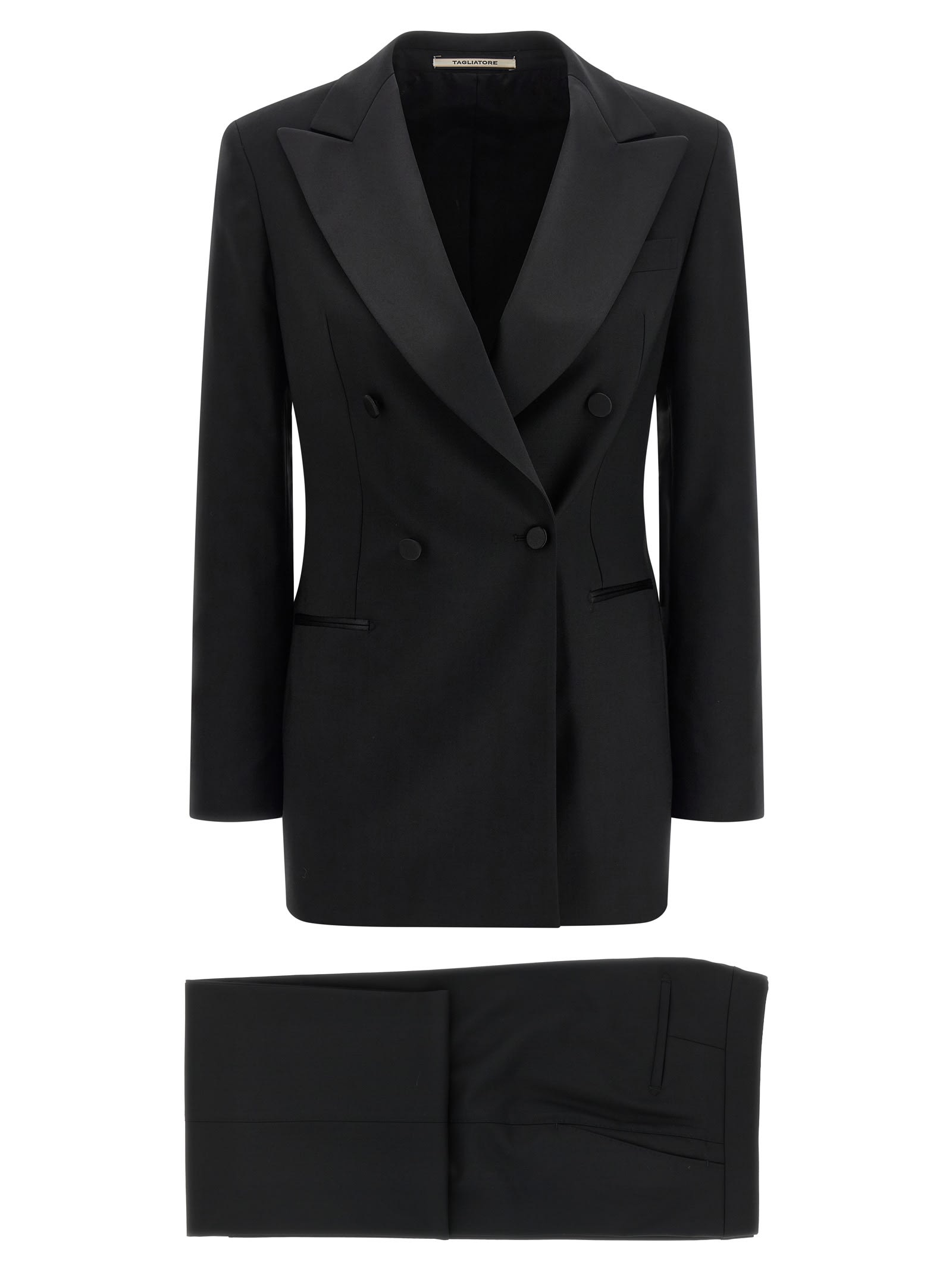 Tagliatore Clarita Tuxedo Dress In Black