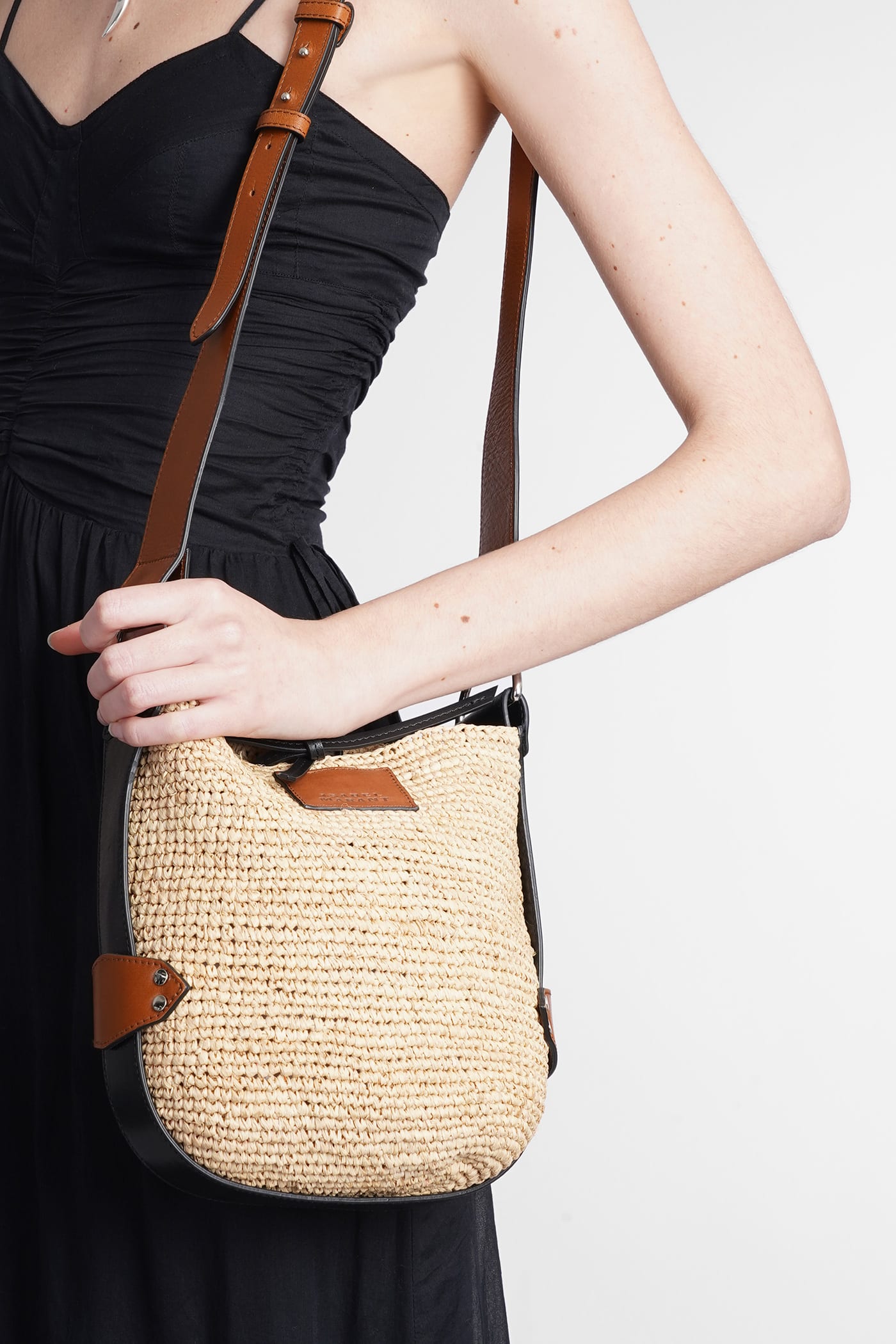 Isabel Marant Mini Bayia Shoulder Bag In Beige Silver | ModeSens