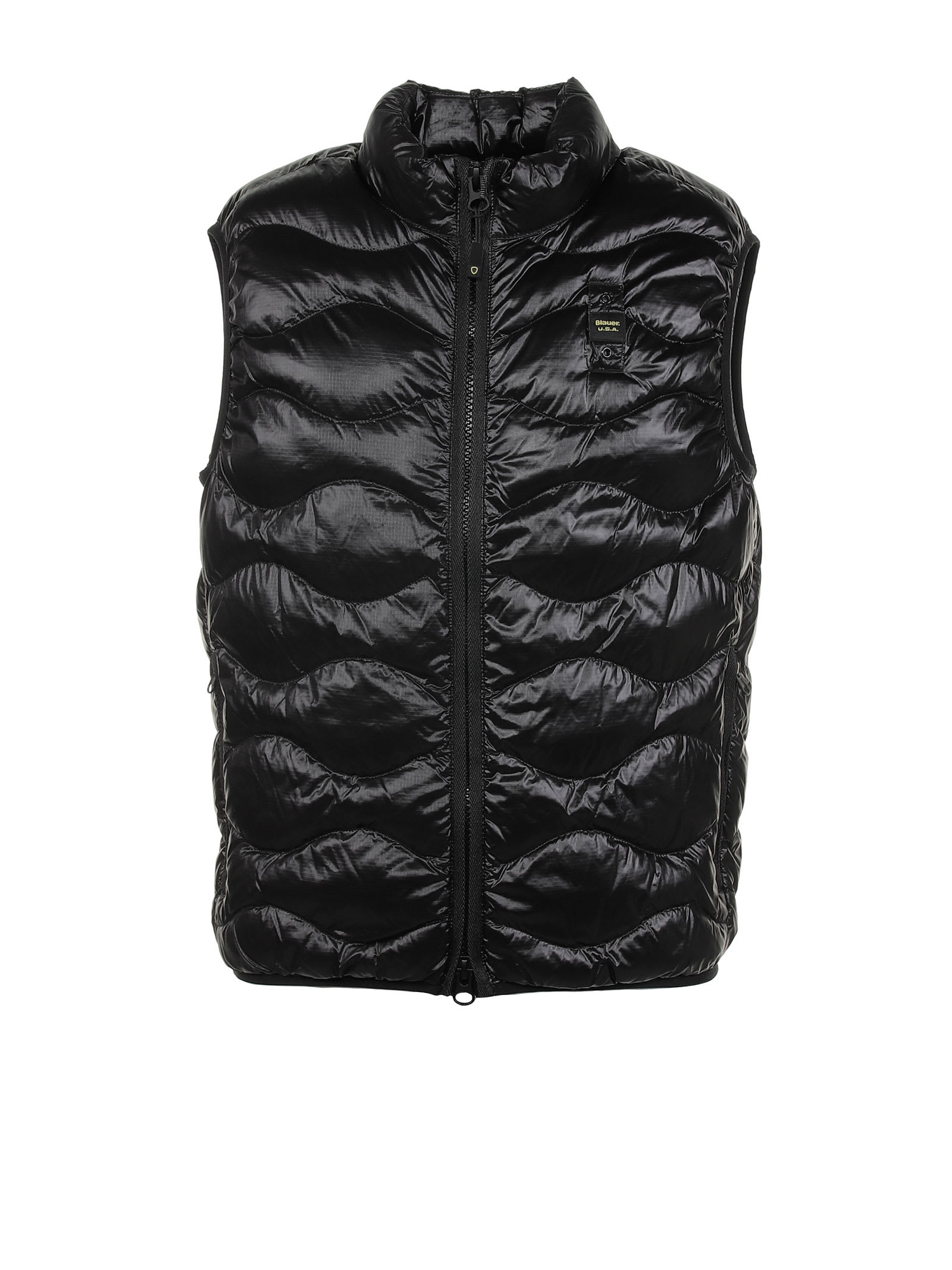 Blauer Quilted Vest With Logo