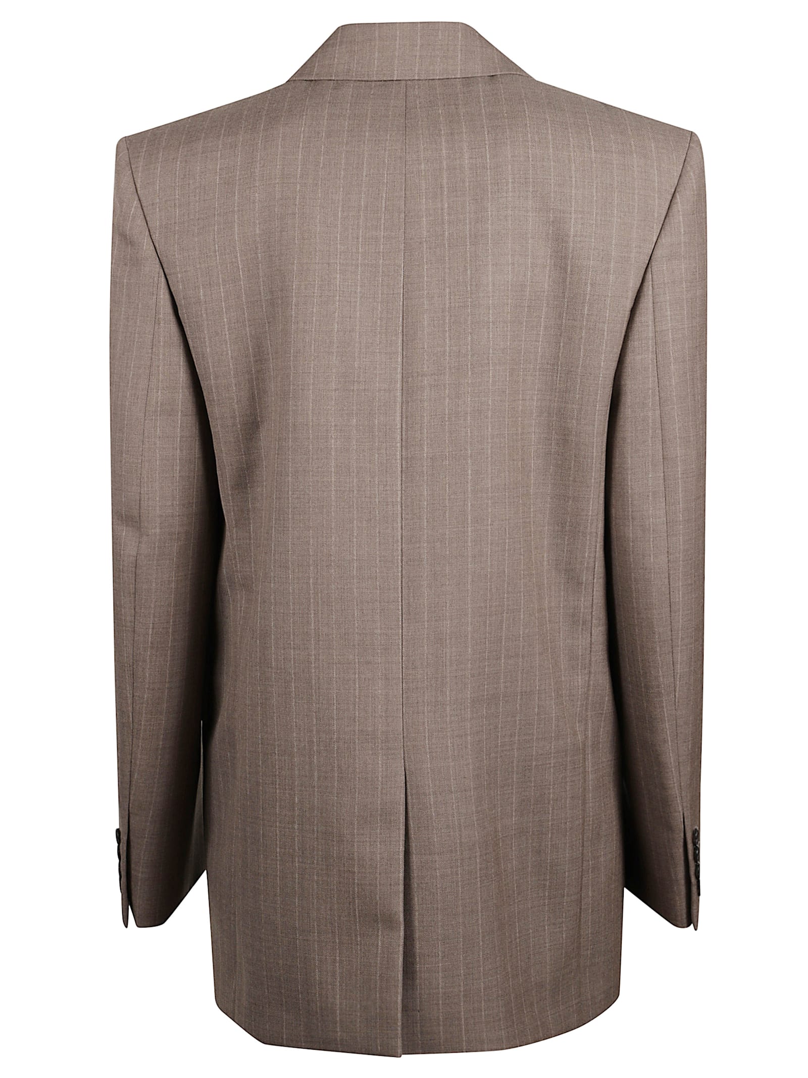 Saint Laurent Single-breasted Blazer In Brown