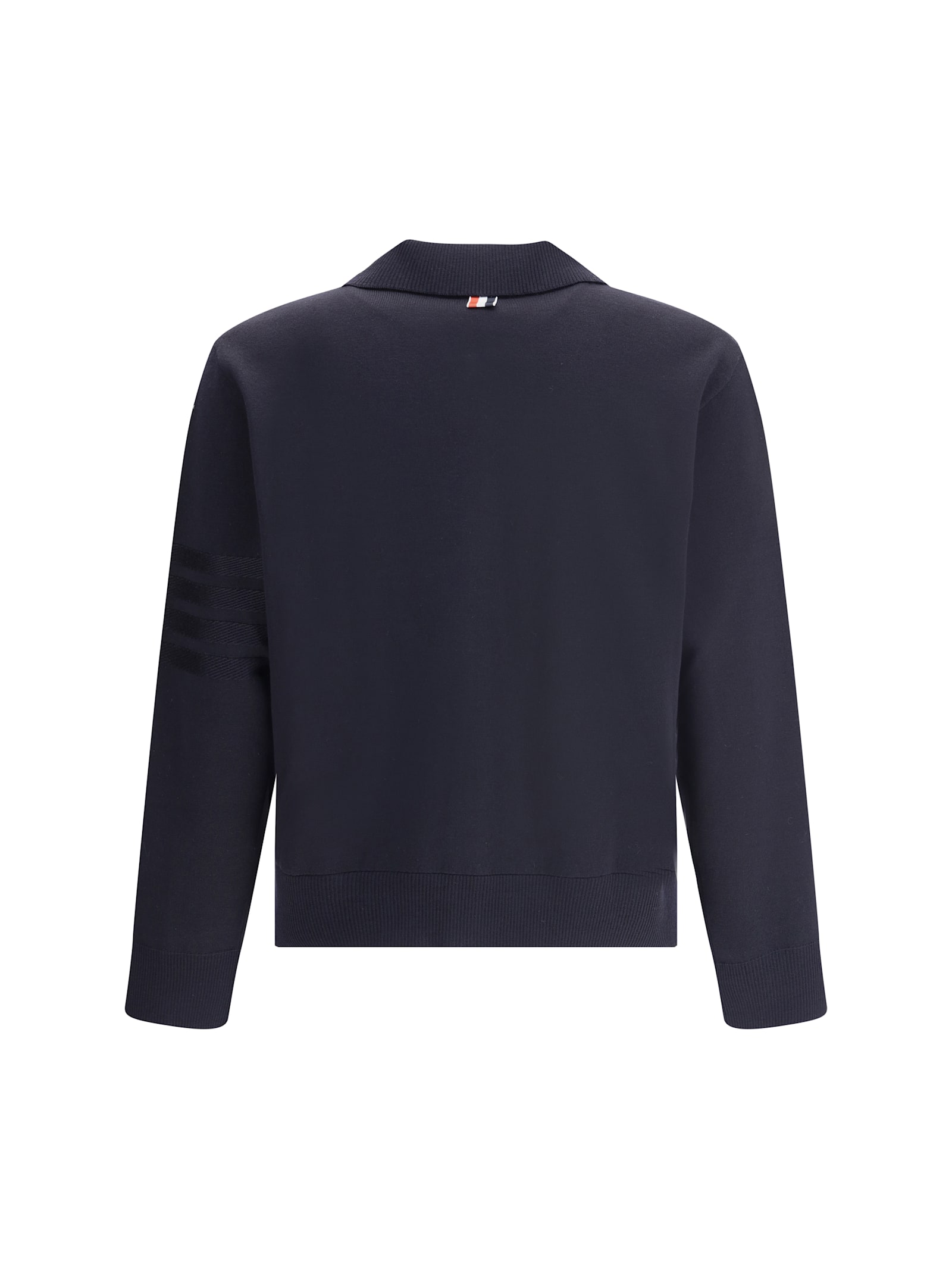 Thom Browne Double Face Full Zip Up Cardigan In Meri In Blue
