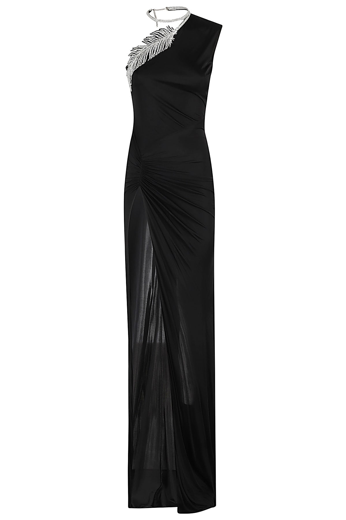 Shop David Koma Satin Bow Strap Detail Midi Tweed Dress In Blacksilver