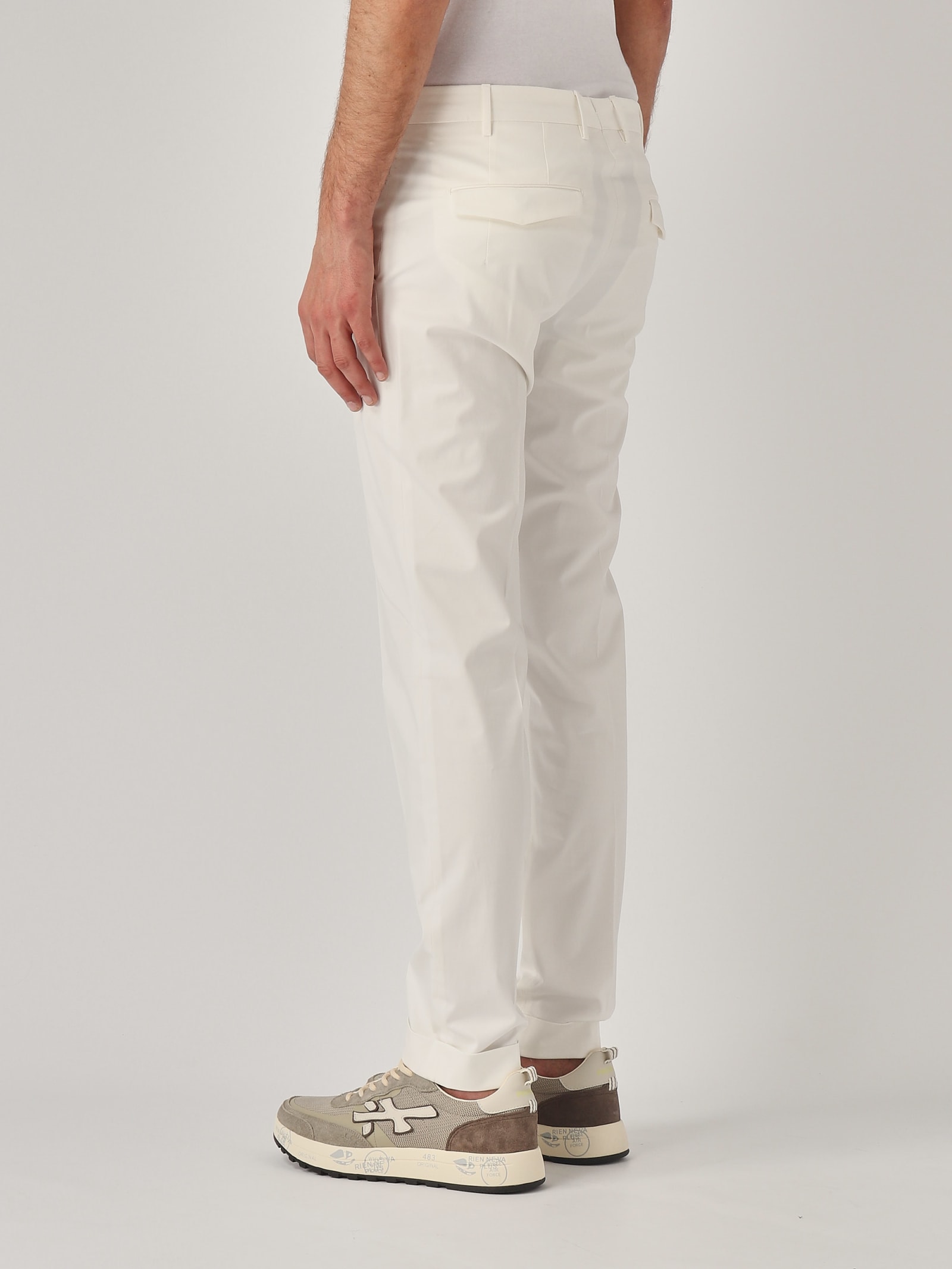 Shop Pt01 Pantalone Uomo Trousers In Bianco