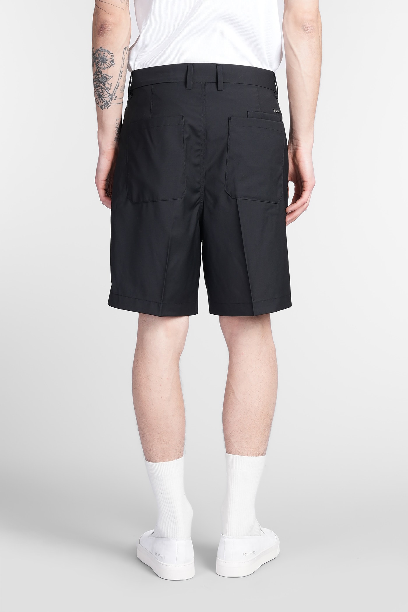 Emporio Armani Shorts In Black Wool In Black