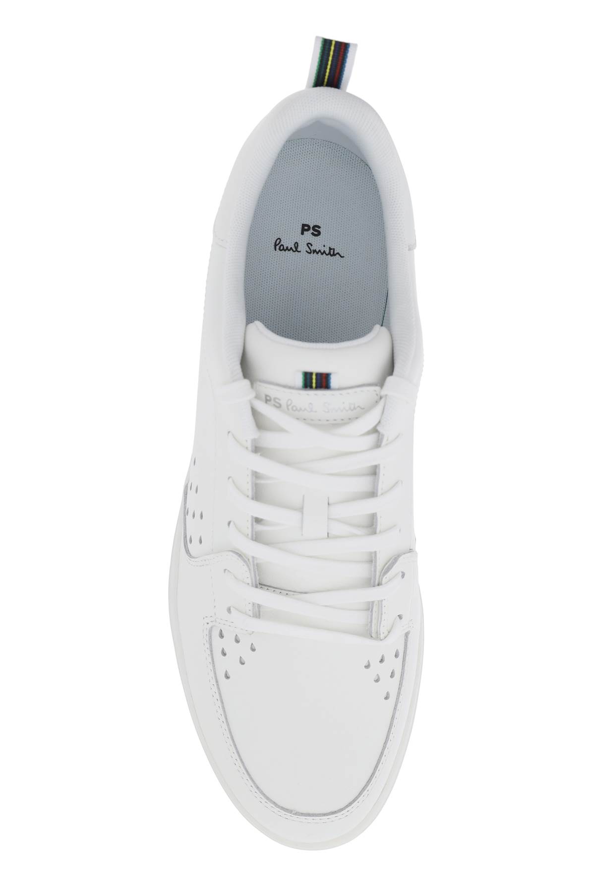 Shop Ps By Paul Smith Premium Leather Cosmo Sneakers In In White (white)