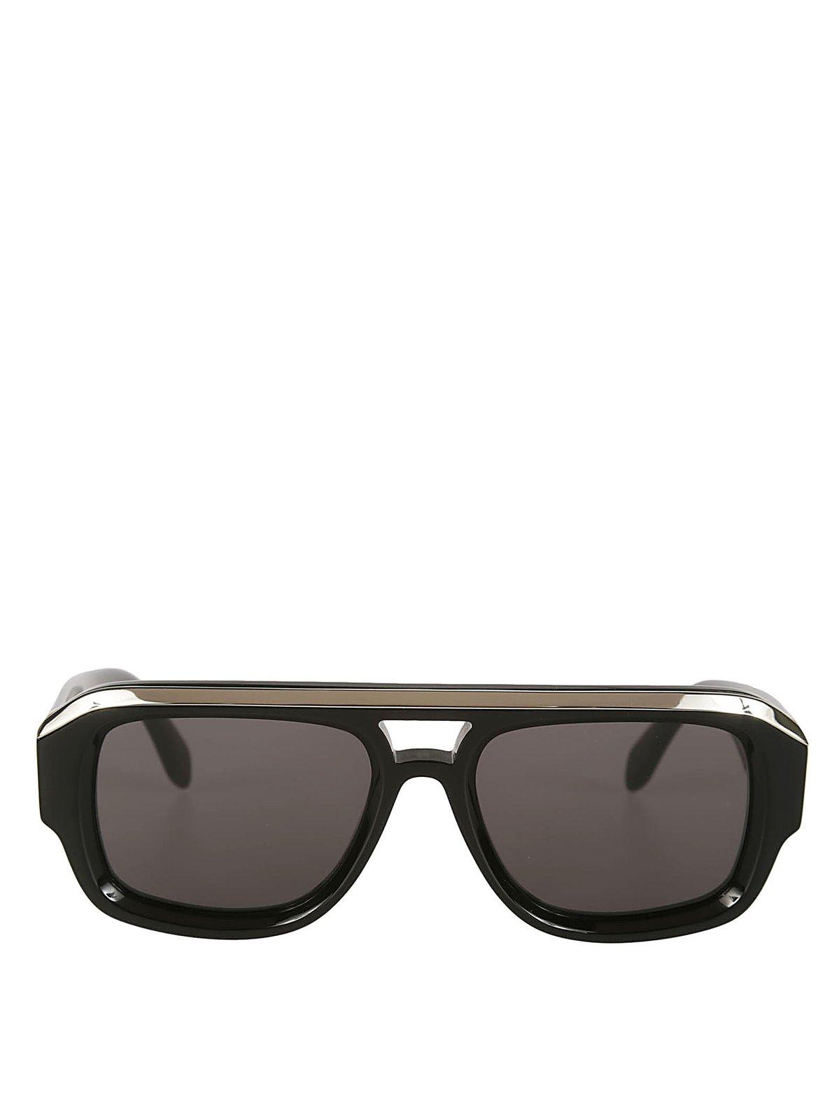 Shop Palm Angels Stockton Square-frame Sunglasses In Nero
