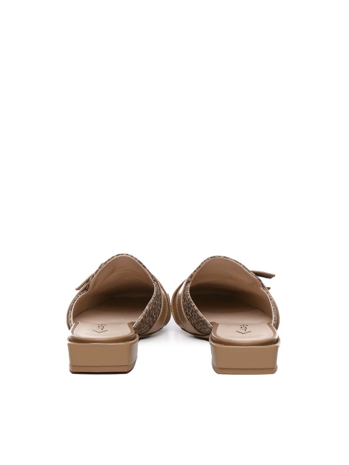 Alchimia Buckle-detail Leopard-print Mules In Brown