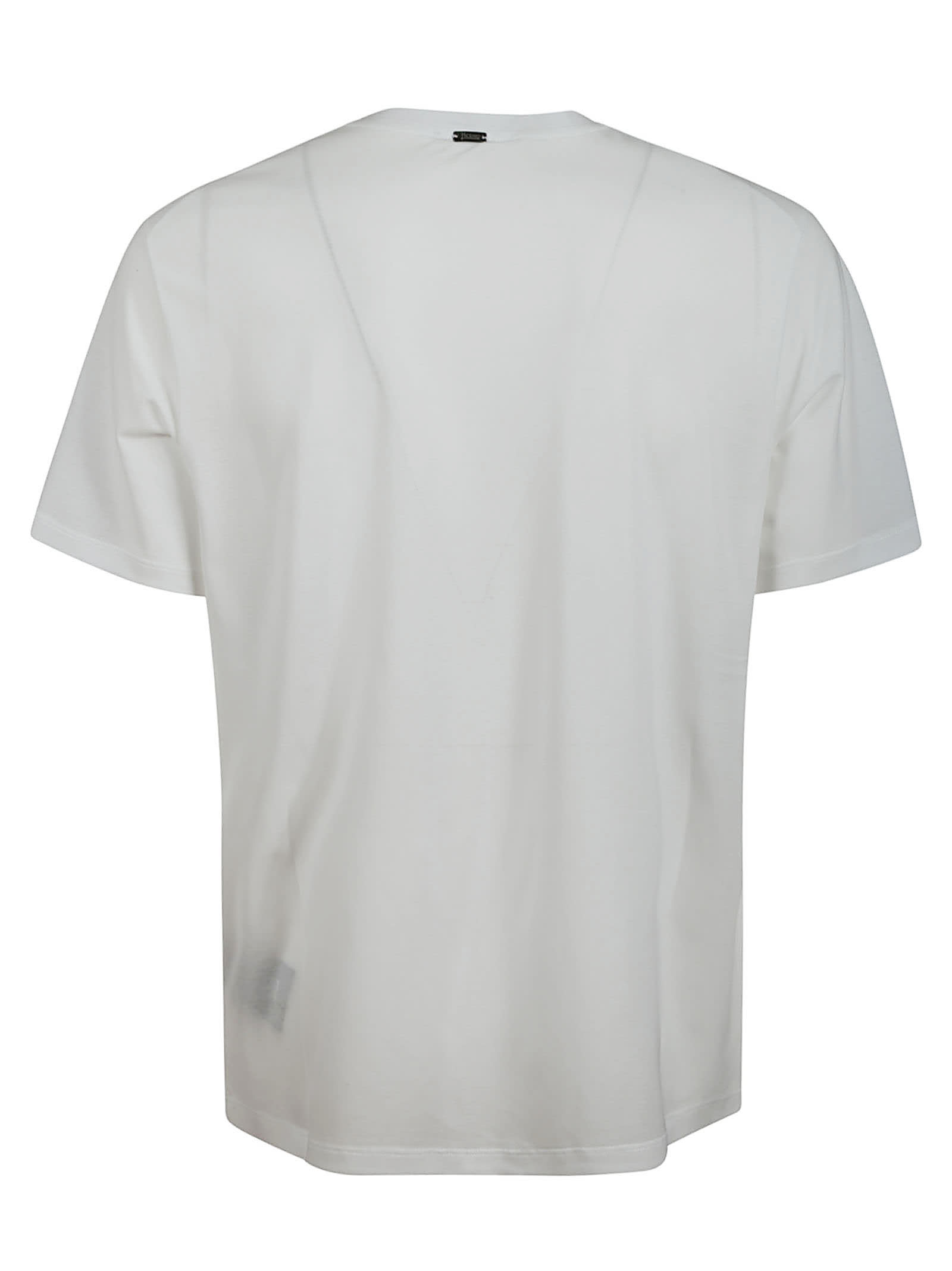 Shop Herno Tshirt Crepe In White