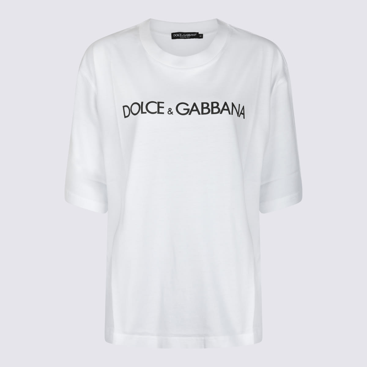 Dolce & Gabbana White And Black Cotton T-shirt