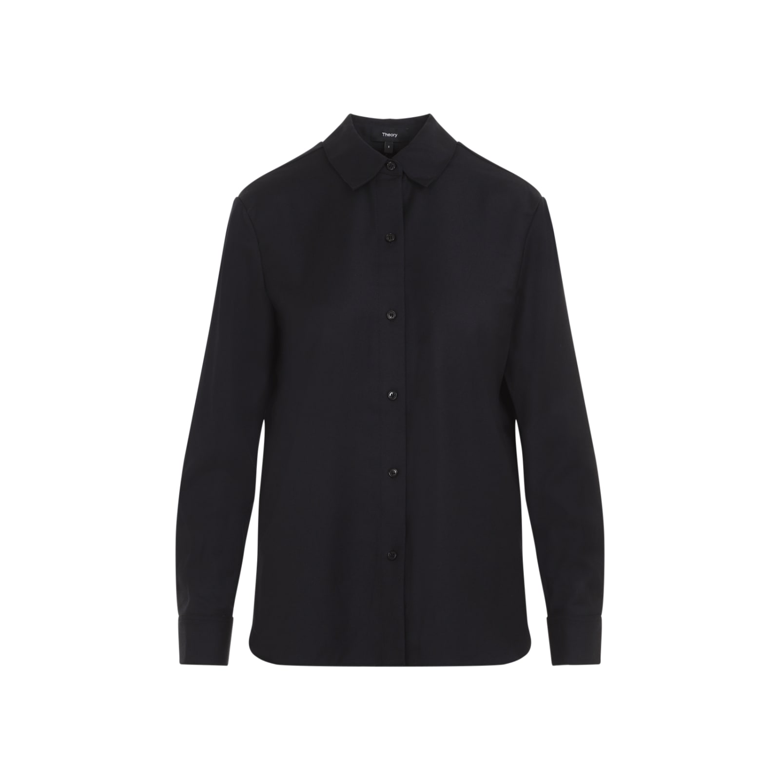 Shop Theory Virgin Wool Shirt In Blue