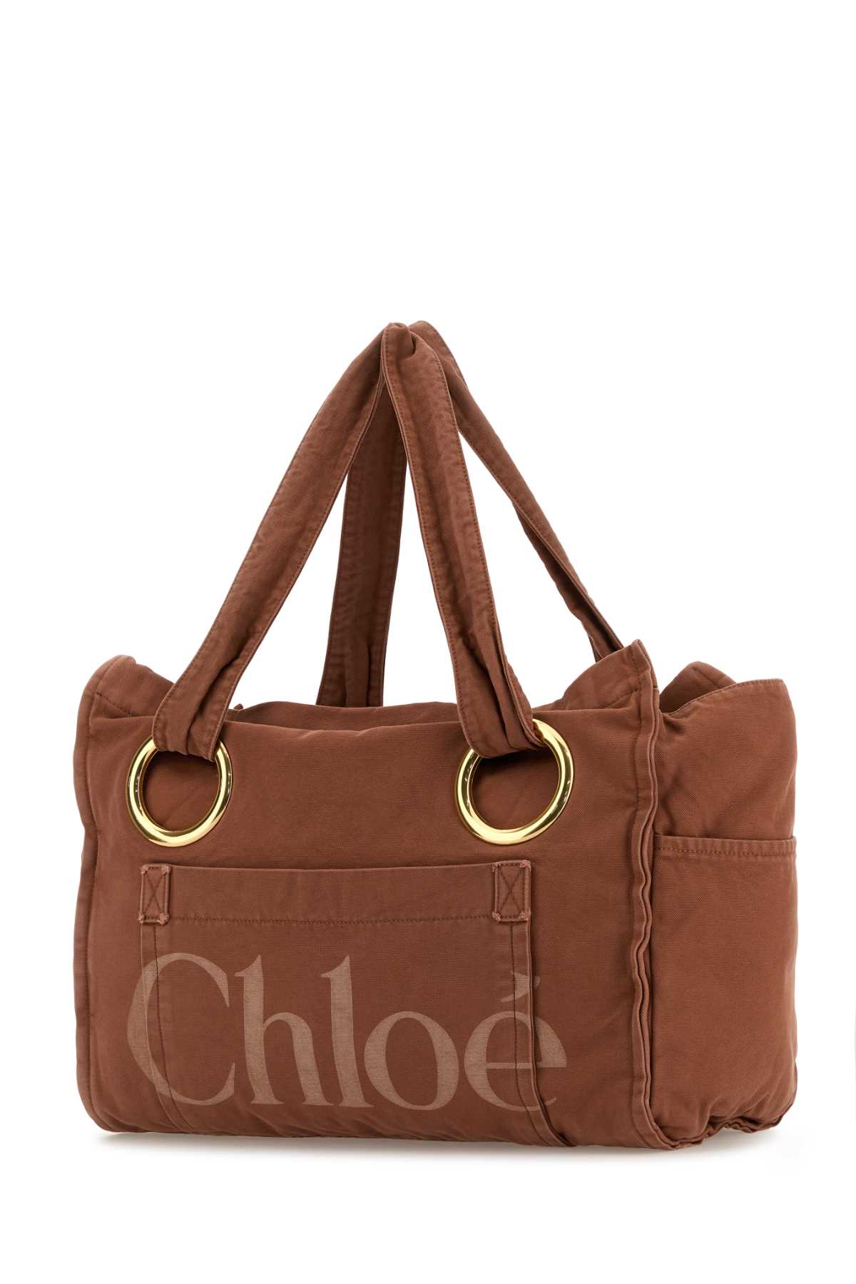Chloé Chloe Women Brick Canvas Shopping Bag In Brown