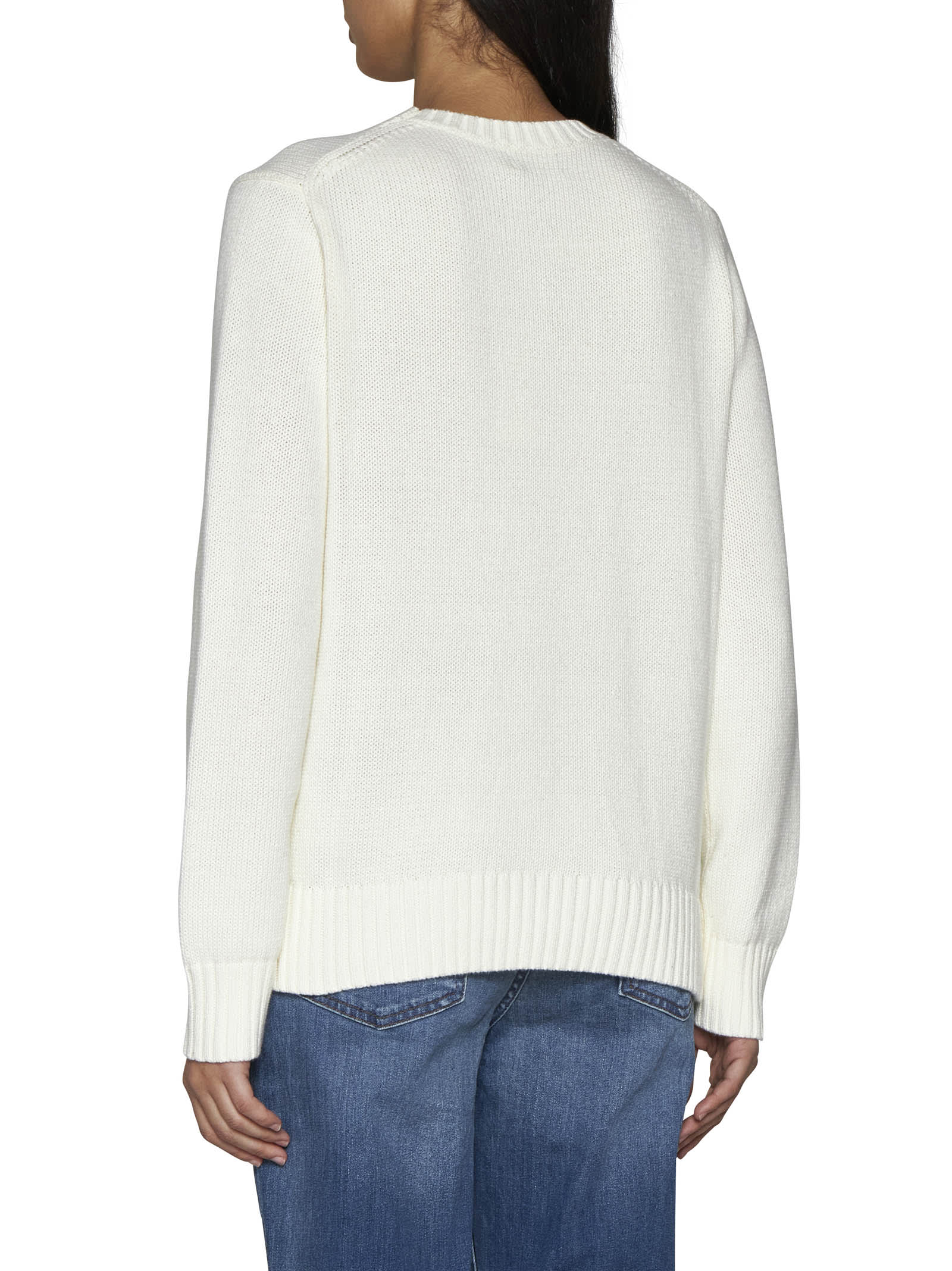 Shop Polo Ralph Lauren Sweater In Parchment Cream