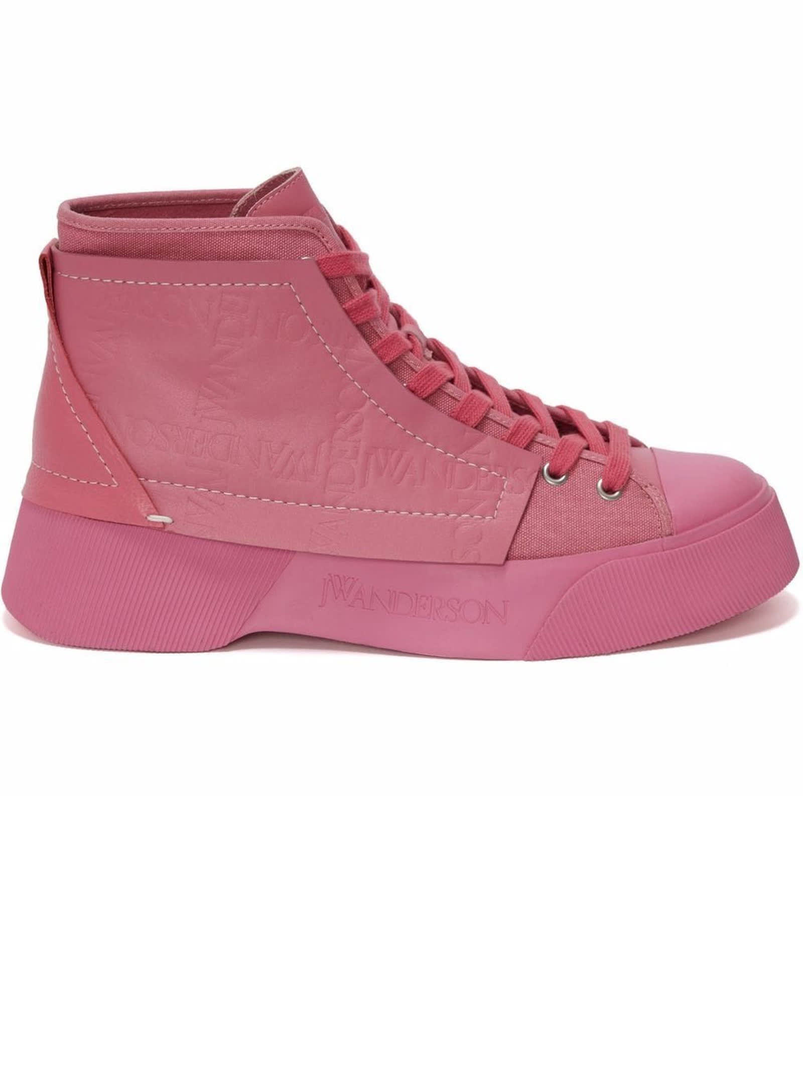 J.W. Anderson Pink Cotton And Leather Sneakers
