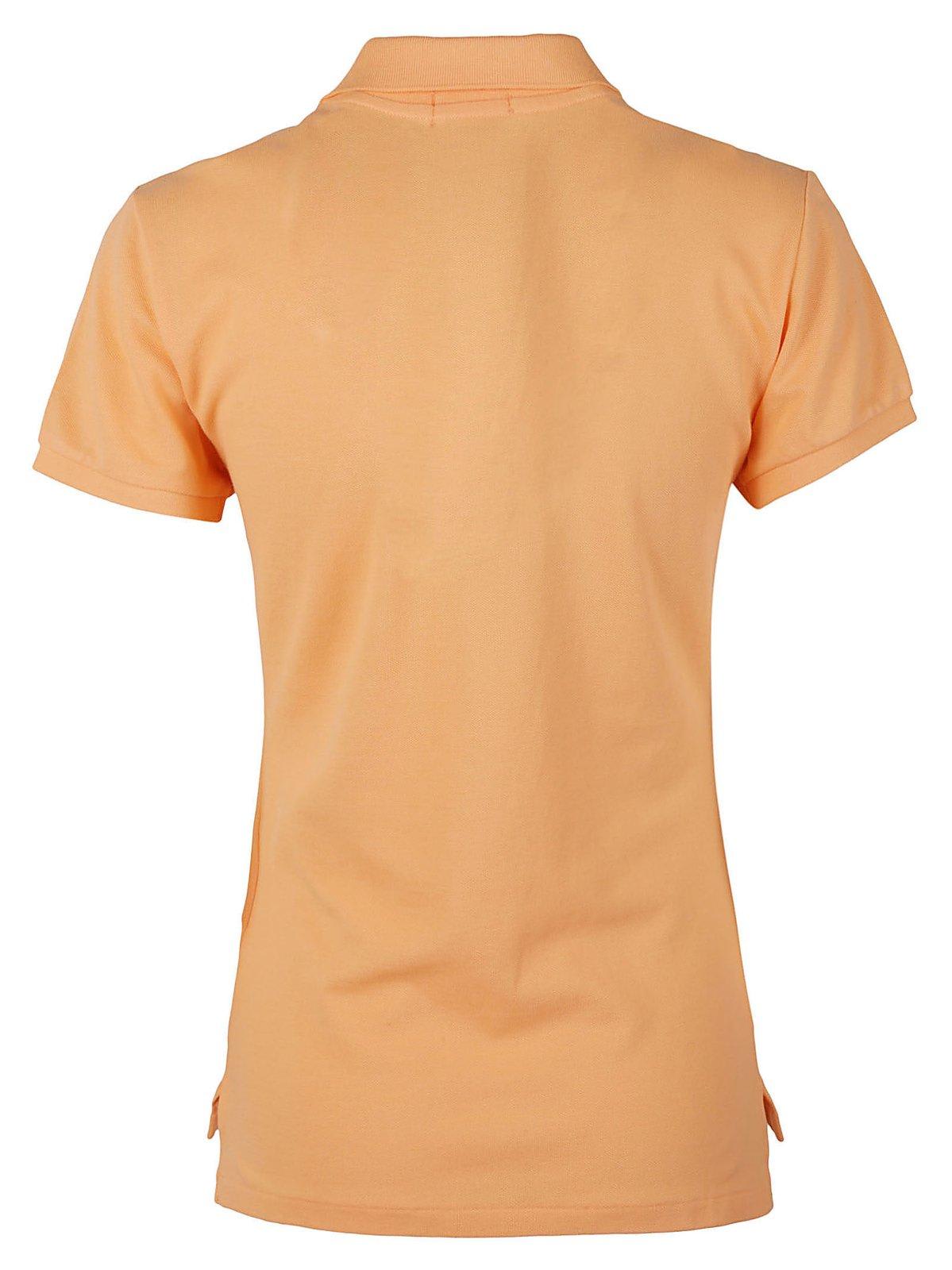Shop Ralph Lauren Logo-embroidered Short-sleeved Polo Shirt In Key West Orange