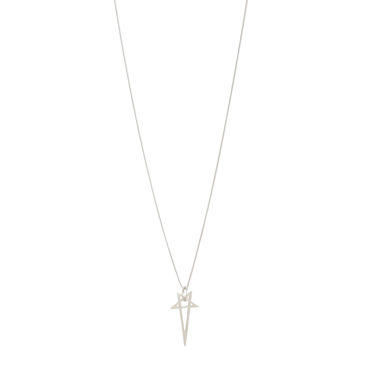 RICK OWENS PENTAGRAM BRASS NECKLACE