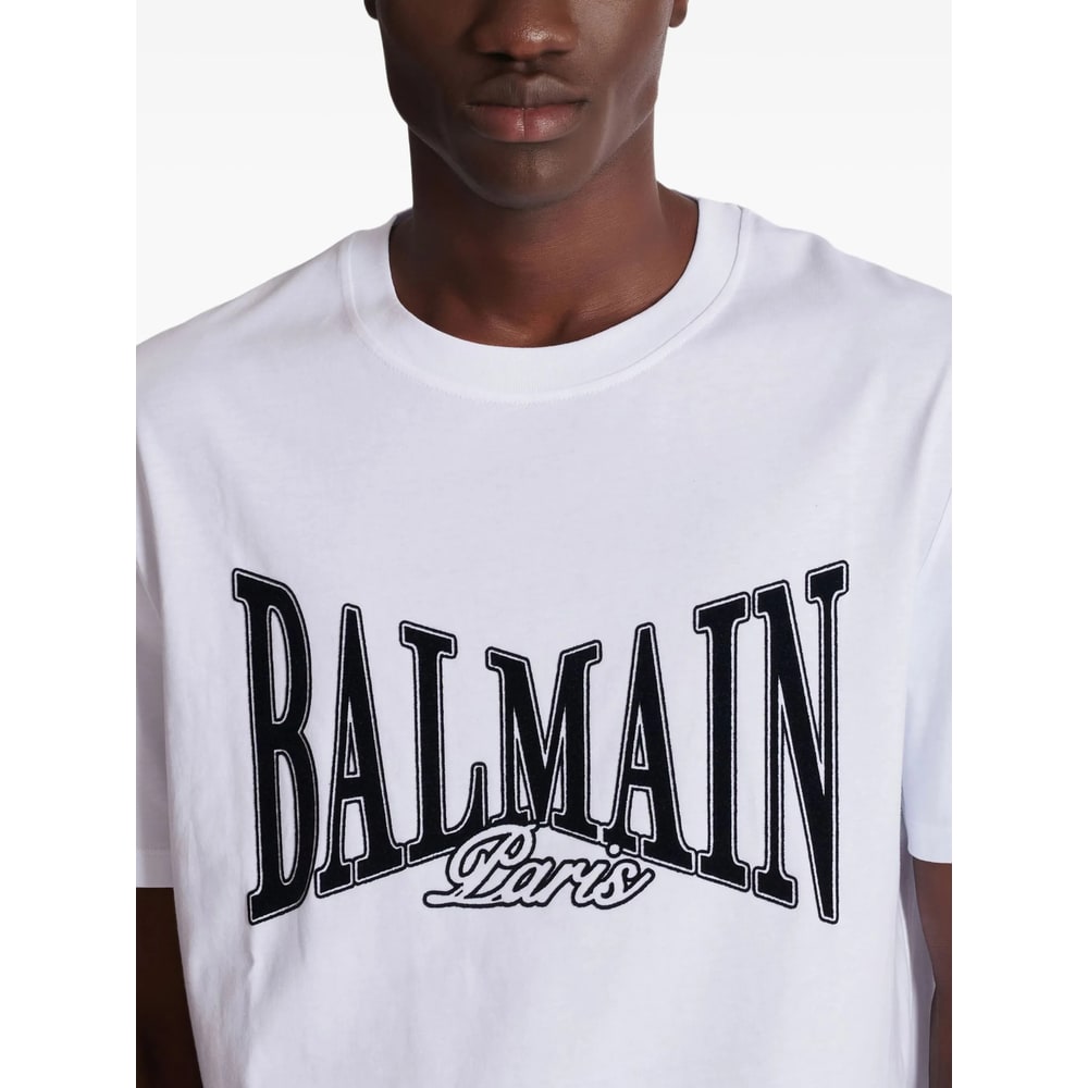 Balmain College Flock T-shirt In Animal Print